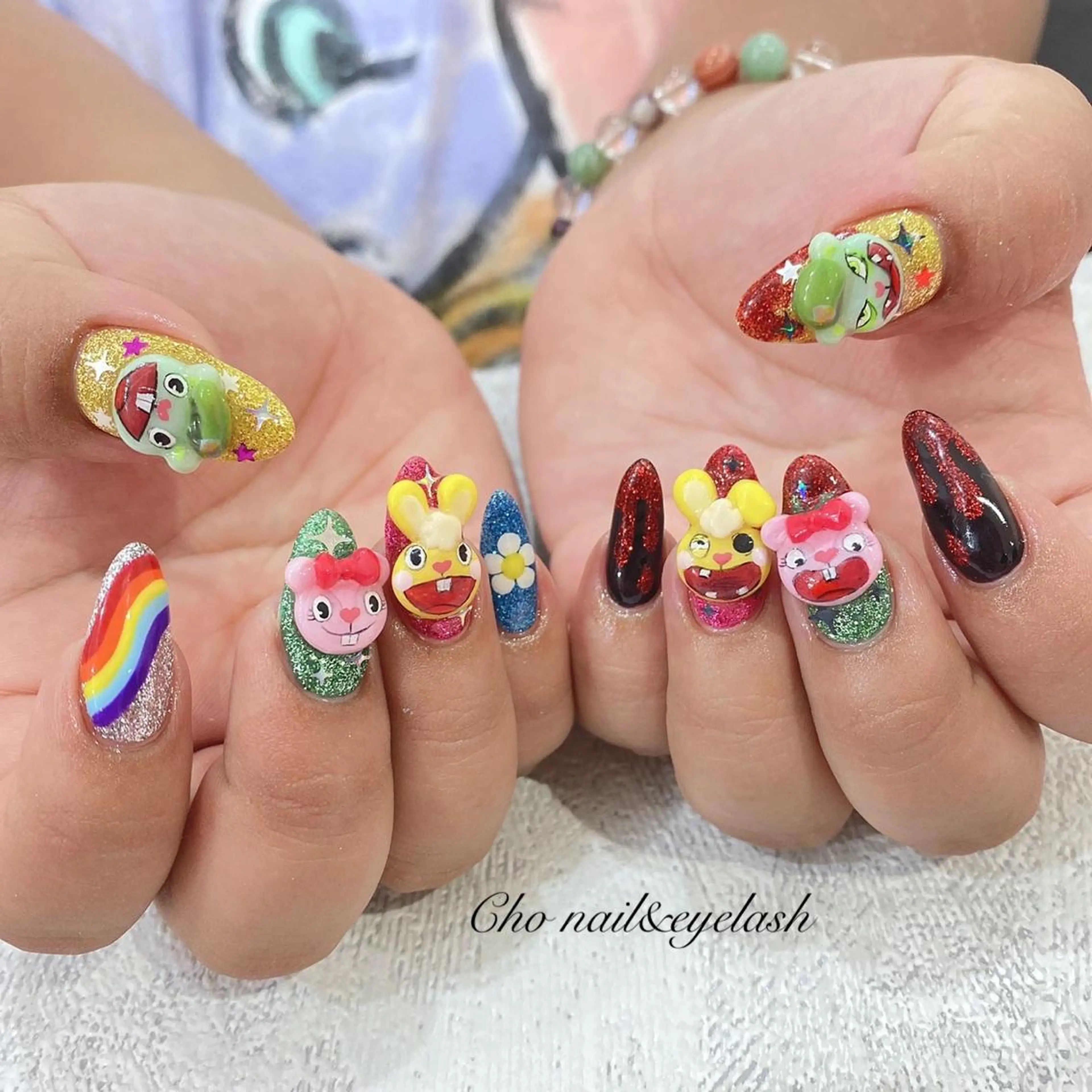 ロング ネイル ハンドネイル cho nailのネイルデザイン
