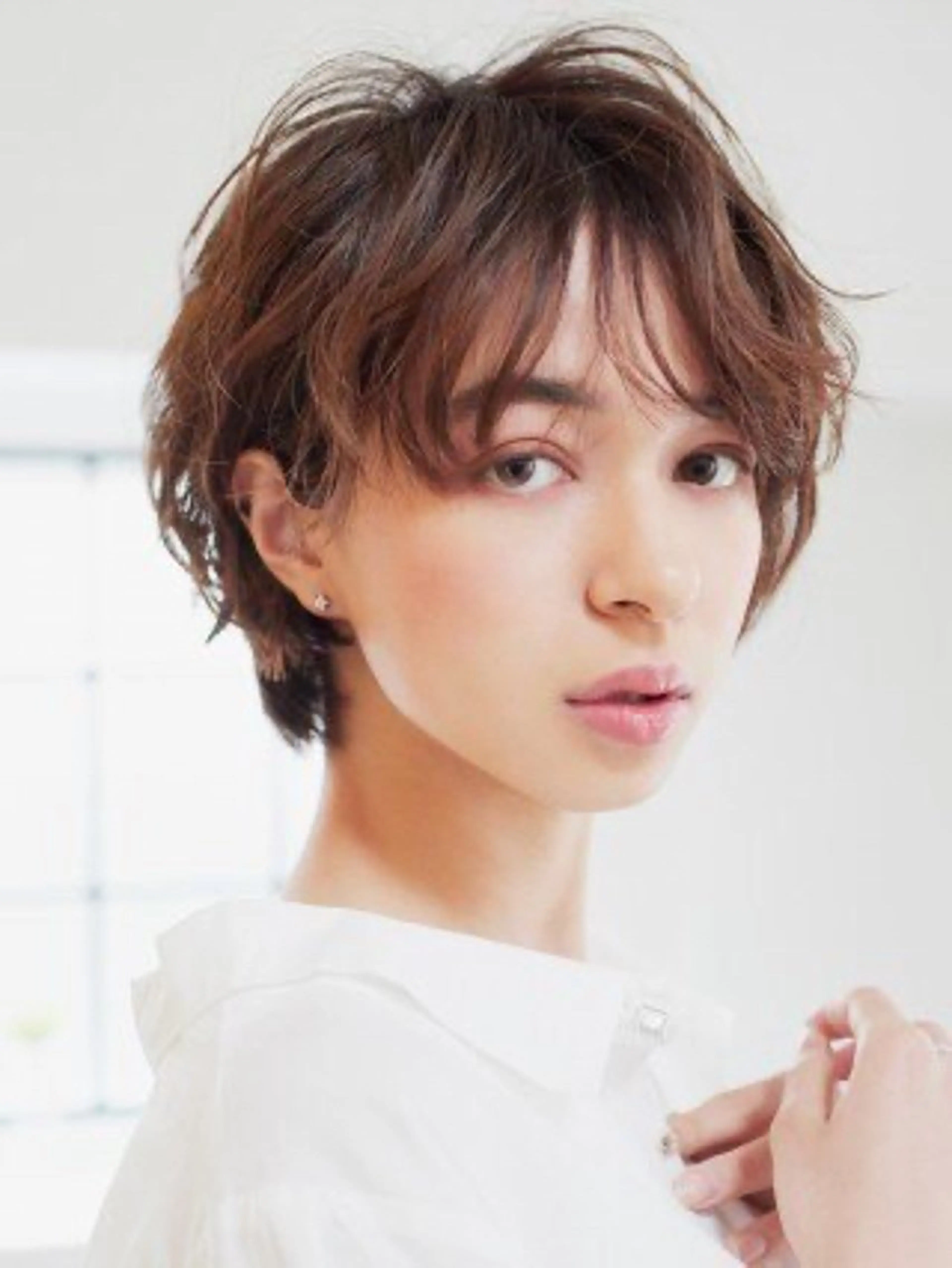 ショート カラー パーマ 丸みショート ボブ ショートヘア 小顔カット 縮毛矯正 越谷の 髪質改善師✨のヘアスタイル