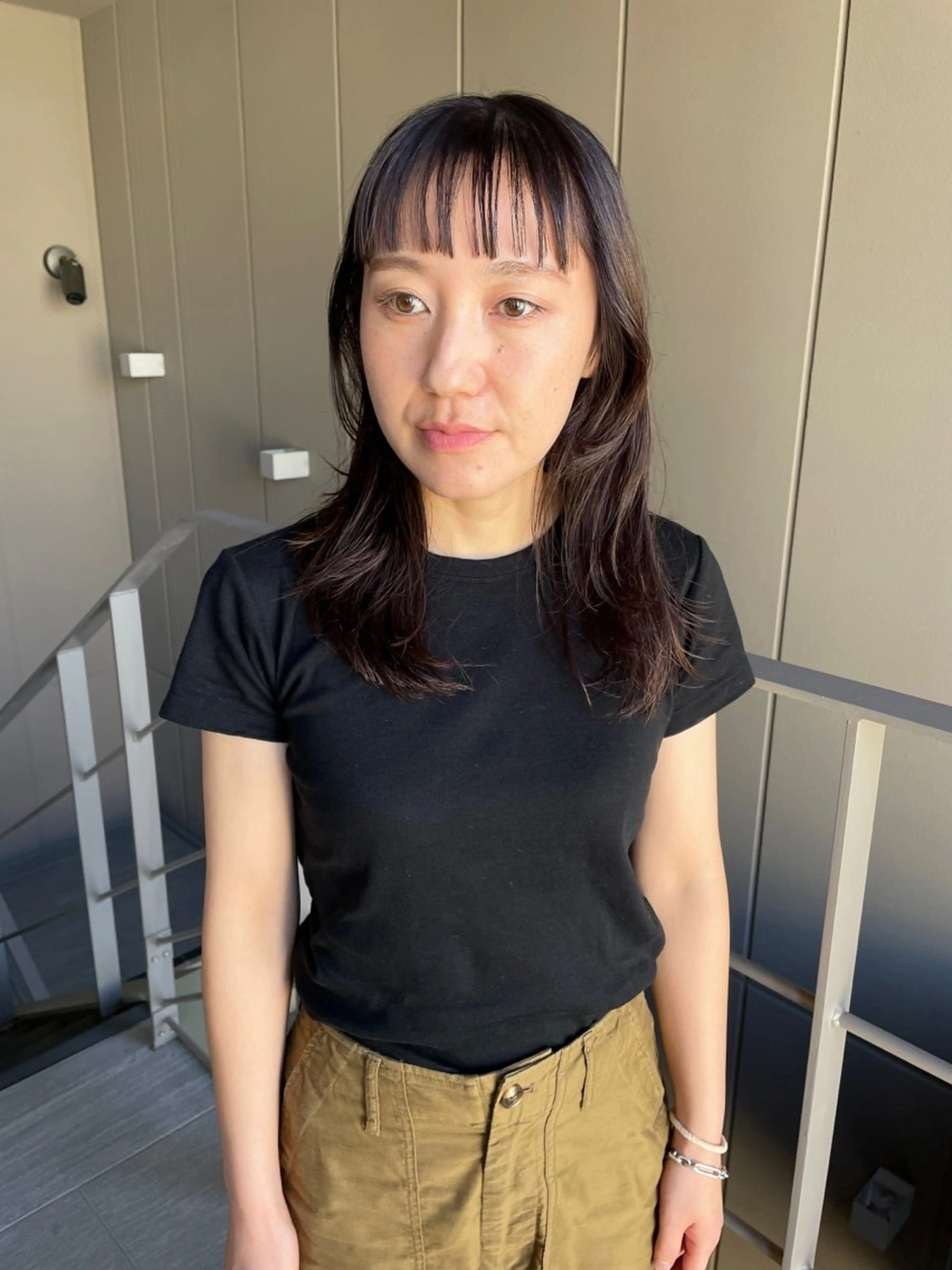 ミディアム カラー カット ヘアカラー iet.所属・ウルフ/ボブ/耳ツボ ジュエリー◎ricoのヘアスタイル