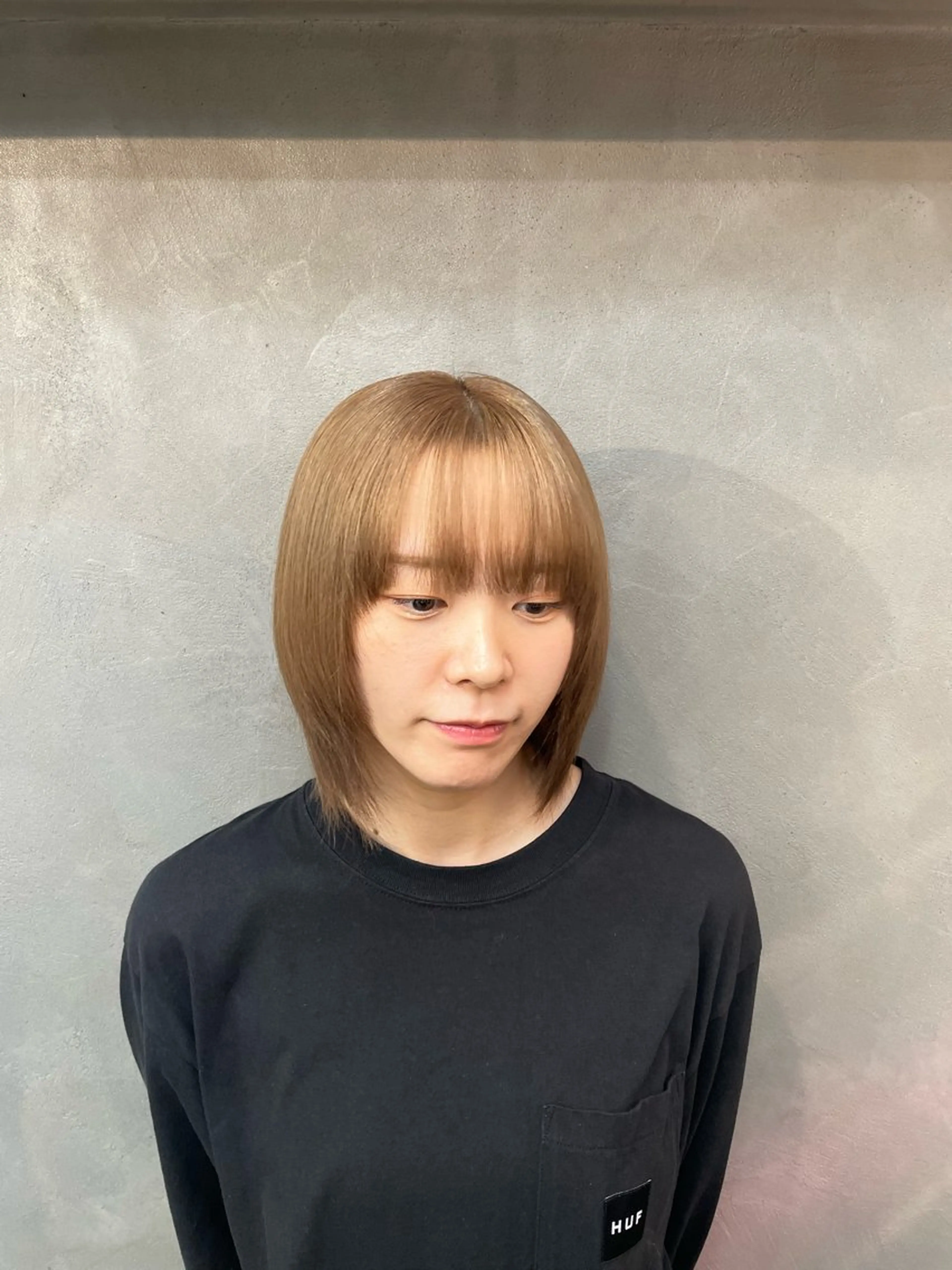 ミディアム カラー ベージュカラー ヘアカラー TNB TOKYO所属・Insta 指名 No.1KURUMIのヘアスタイル