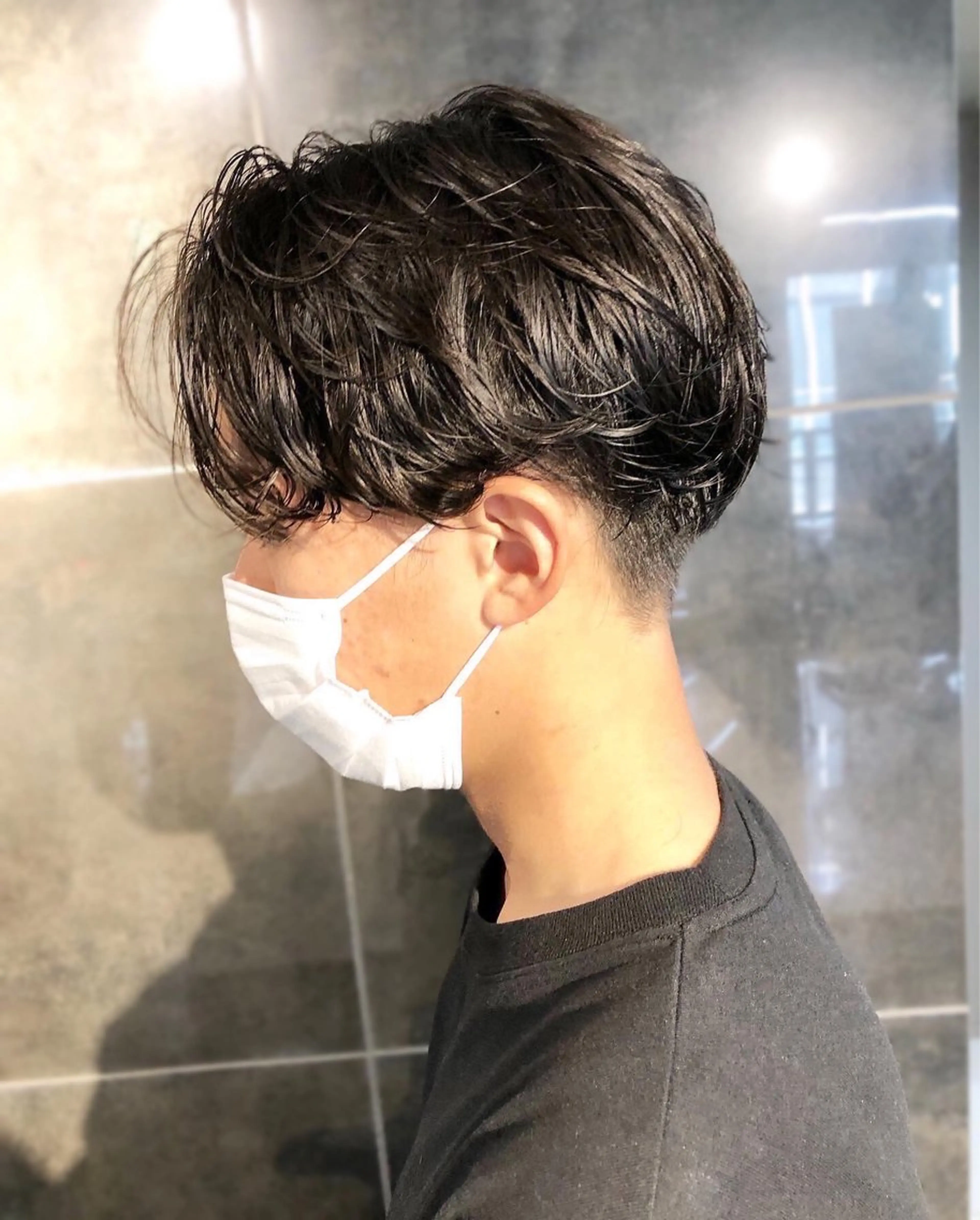 パーマ ヘアアレンジ メンズ センターパート メンズパーマ ニュアンスパーマ カット パーマ トリートメント ヘアセット 栗原 侑也のヘアスタイル