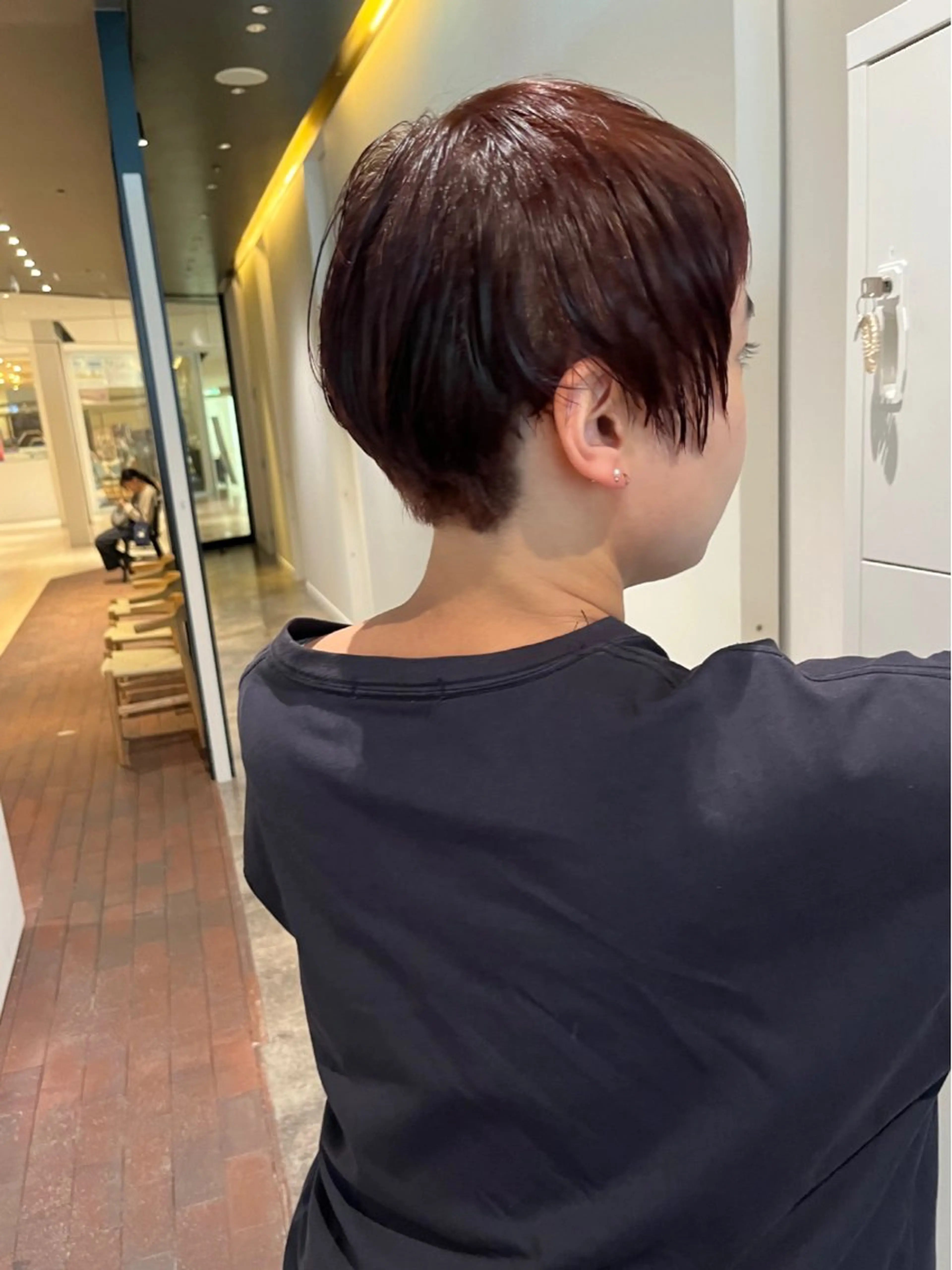 ショート カラー ベリーショート ブリーチ ブリーチなしカラー ピンクカラー ショートヘア ショート/ミニボブ マンツーマン/マユコのヘアスタイル