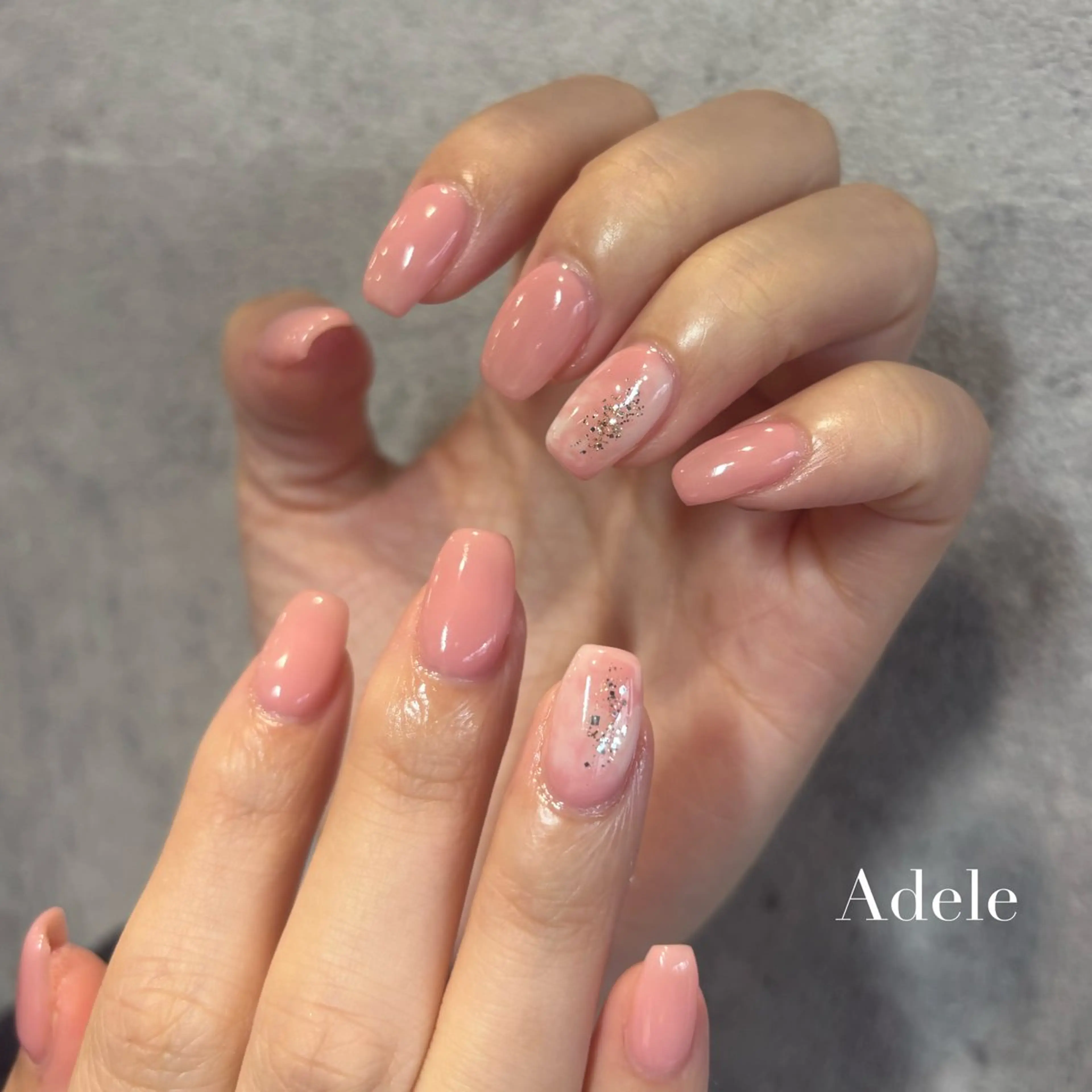 ネイル ワンカラーネイル シンプルネイル Adele saraのネイルデザイン