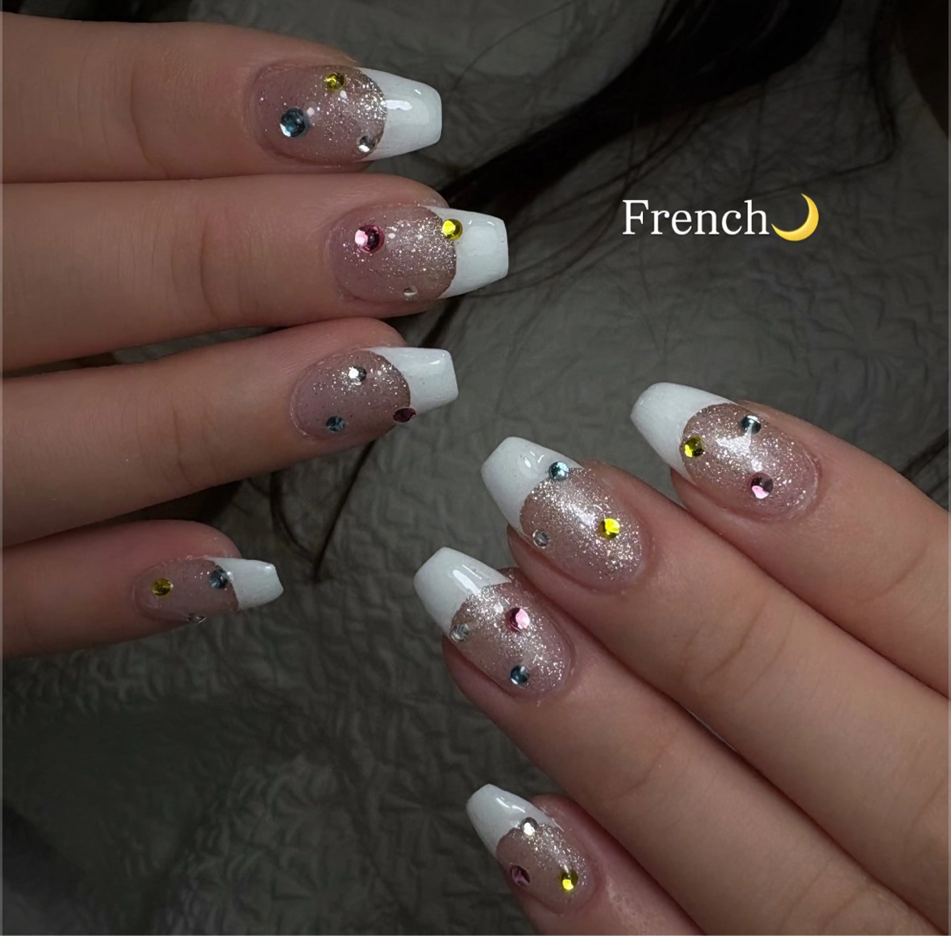 ネイル ストーンネイル ハンドネイル JUNNAIL ゆあのネイルデザイン