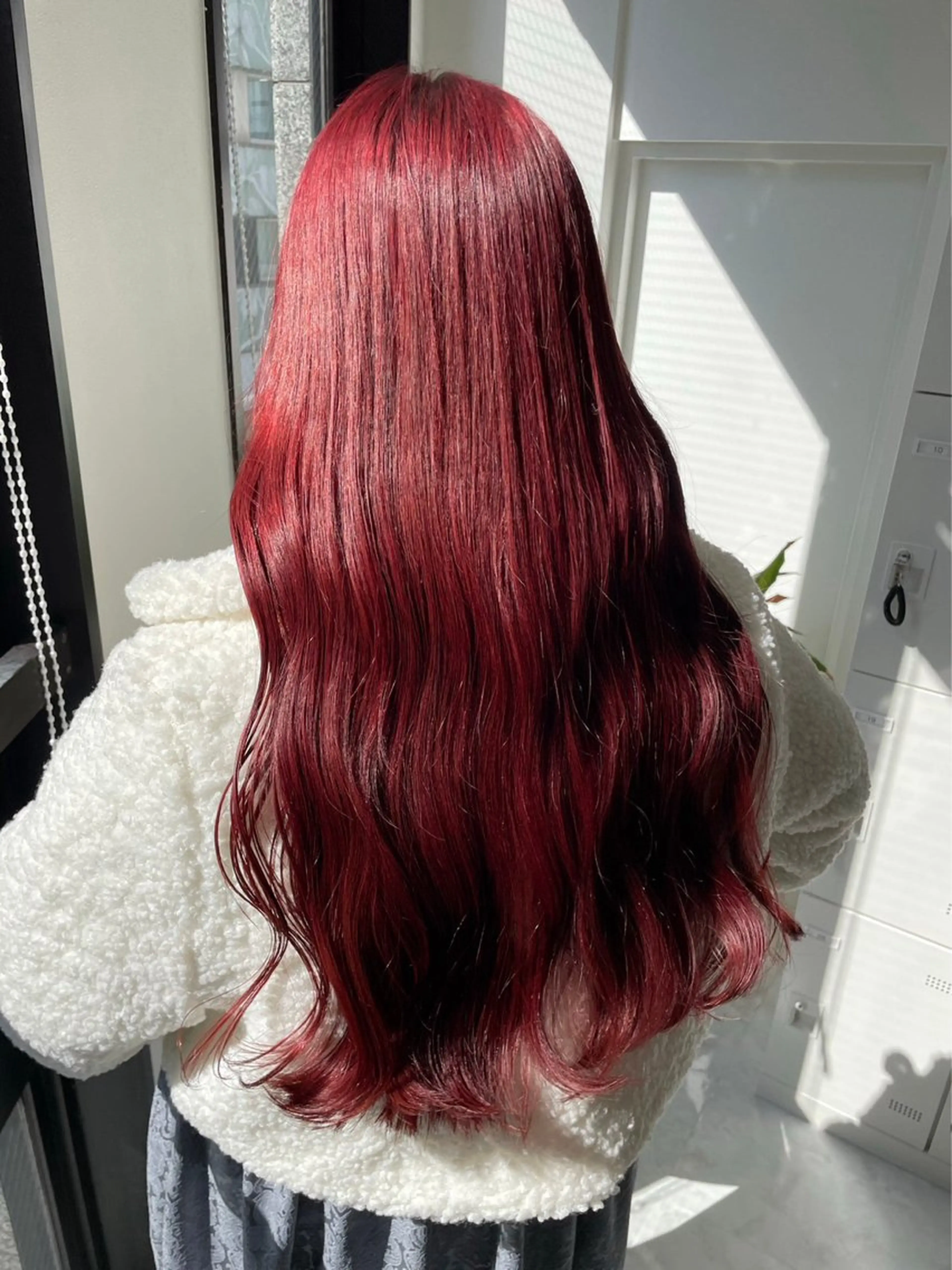 ロング カラー ヘアカラー トリートメント 🍒ワイン系 ウルフカット🍒拓未のヘアスタイル