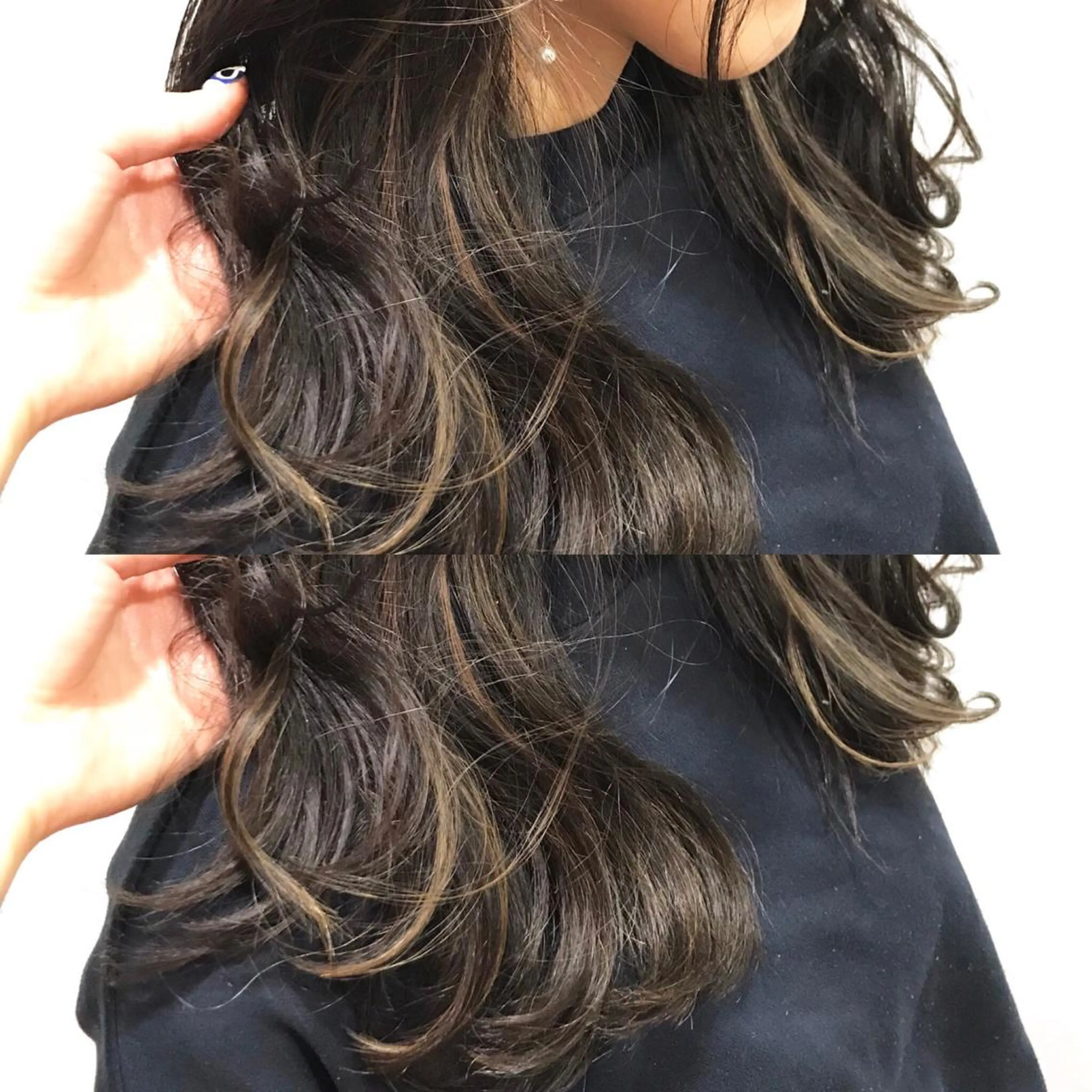 セミロング カラー ハイライトカラー ハイライト 白髪世代の悩み解決 阿部耕大のヘアスタイル