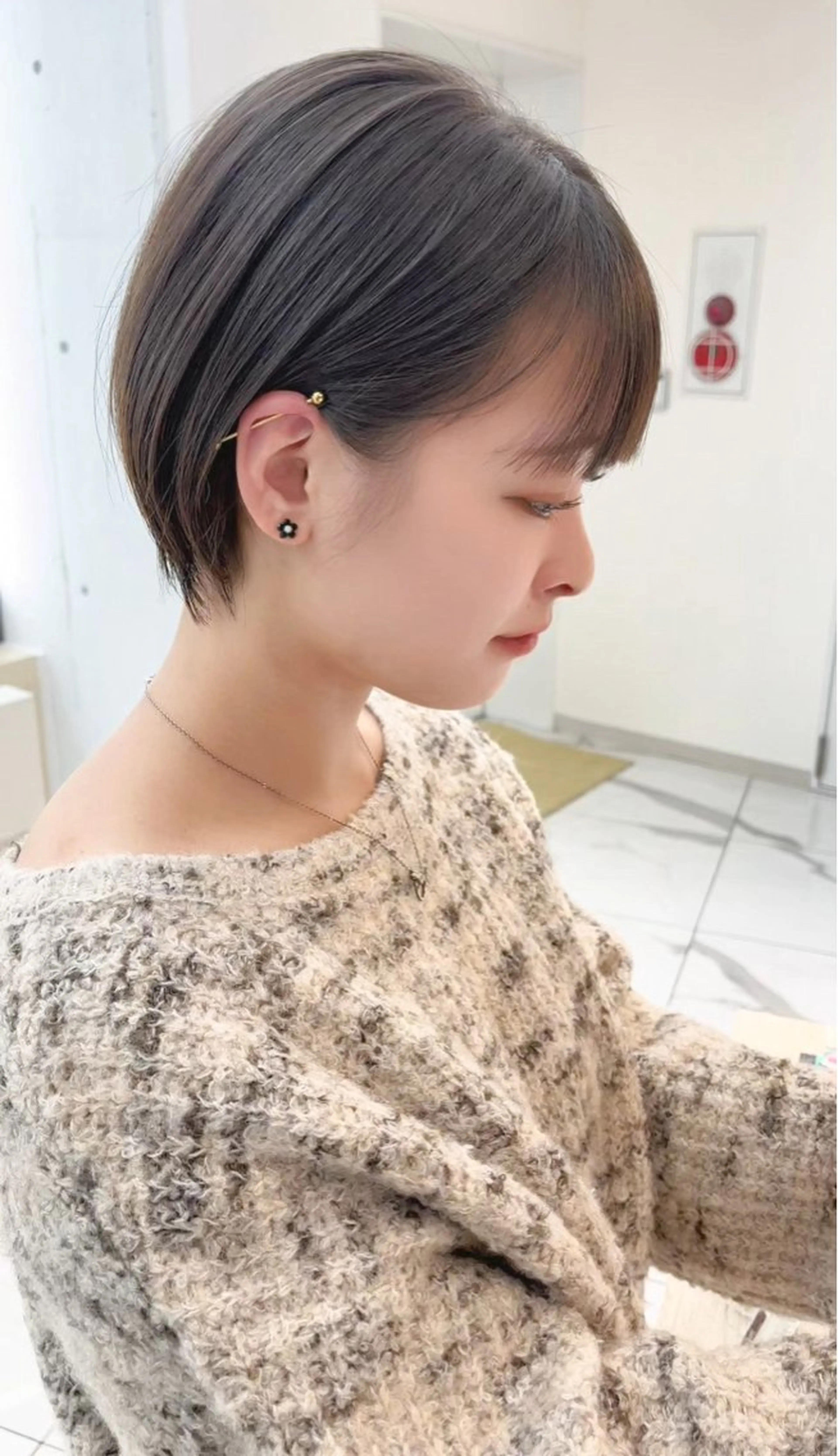 ショート カラー ハイライトカラー くびれヘア ハイライト ショートヘア ショートヘア特化 YUTAのヘアスタイル