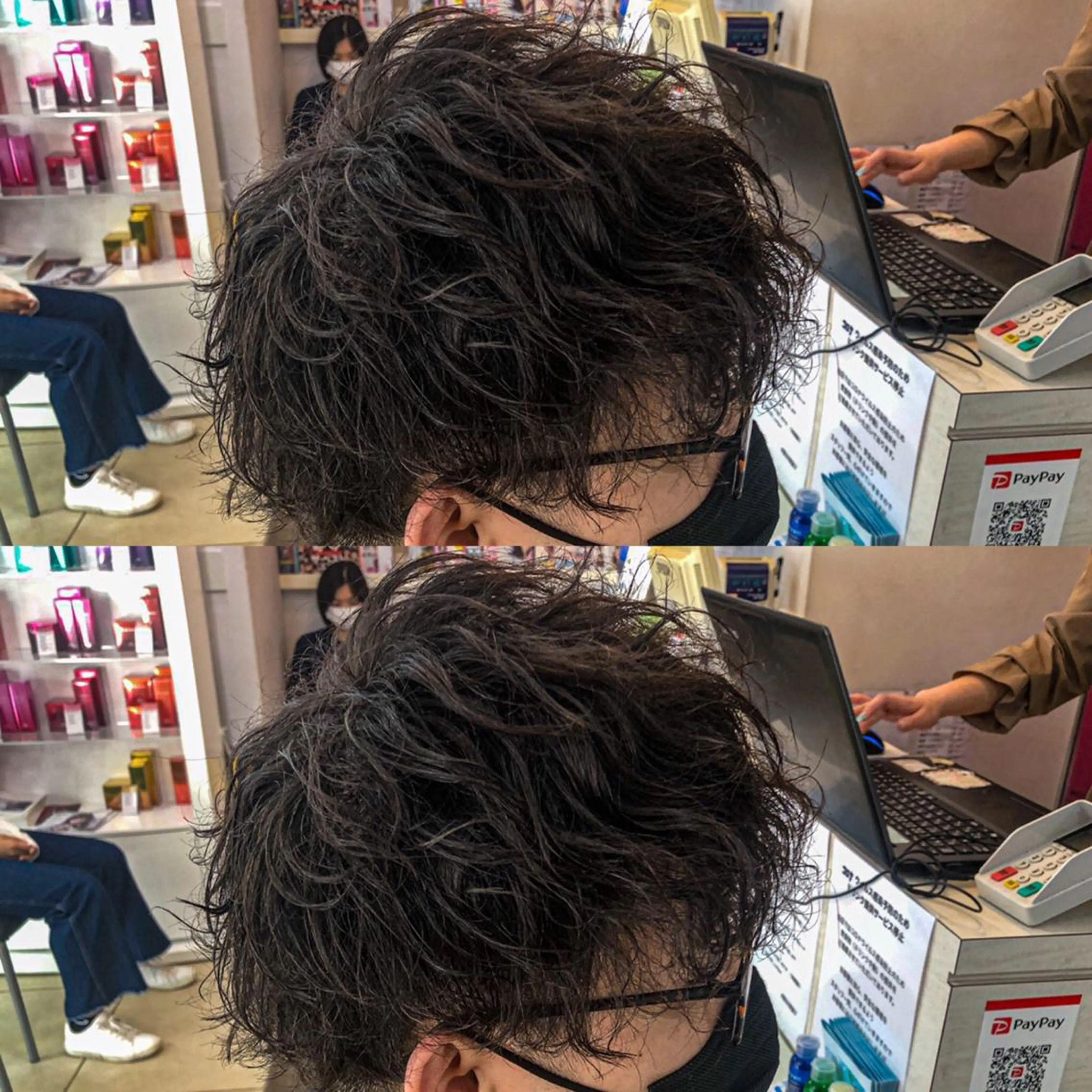 ミディアム パーマ メンズ マッシュ カット パーマ 毛流れヘアの達人 店長　須田龍世のヘアスタイル