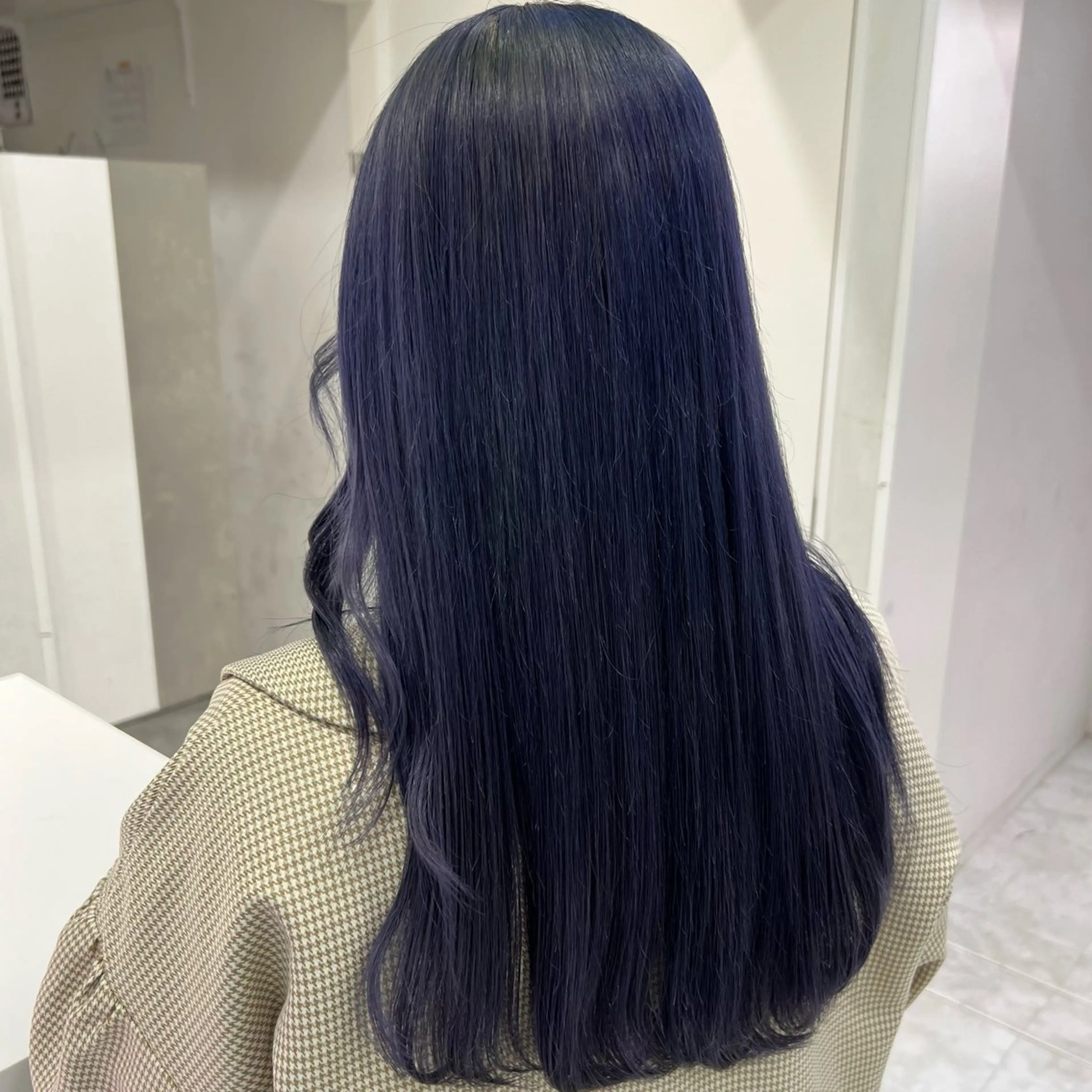 ロング カラー カット ヘアカラー トリートメント 韓国っぽ♡寒色/暗髪 🫧MOEKA🦋のヘアスタイル