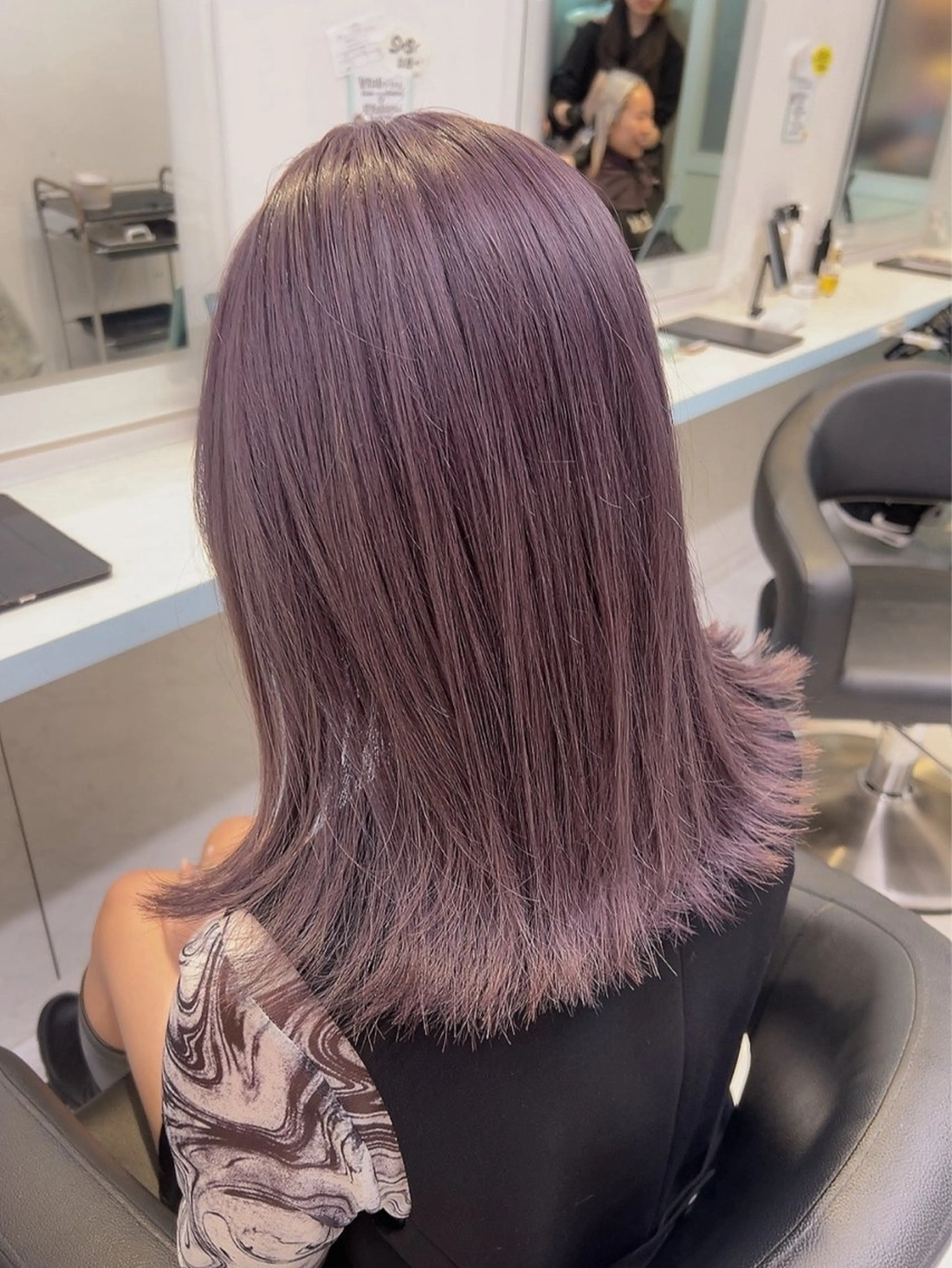 セミロング カラー ヘアカラー トリートメント ヘッドスパ 🥞ベージュ系カラー 【すずきりほ】🥞のヘアスタイル