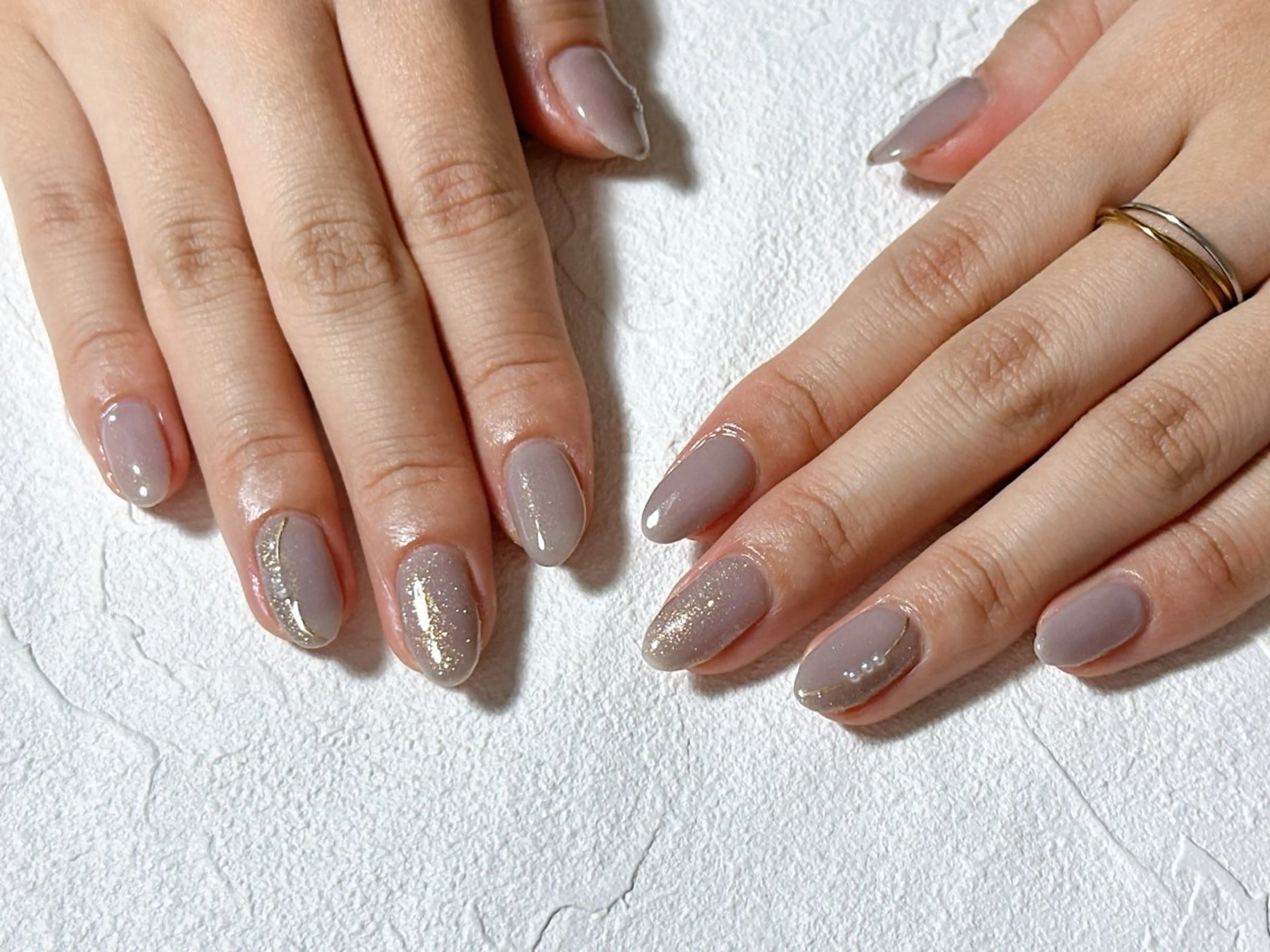 ネイル オーロラネイル 入学式 フットネイル フレンチネイル ジェルネイル ハンドネイル Mogu nail 二子玉川のネイルデザイン