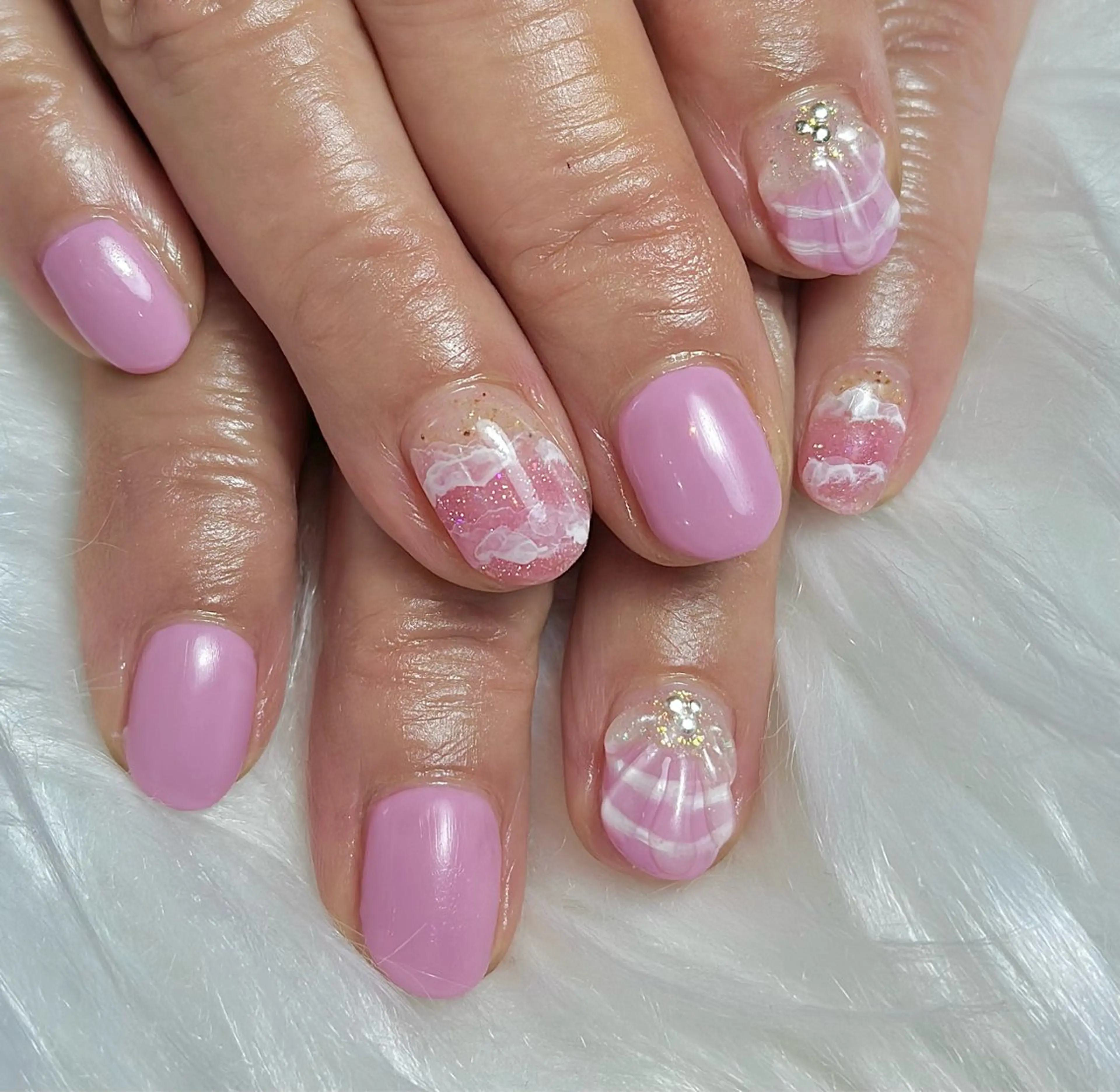 ネイル ピンク ハンドネイル m_nail所属・O Mayaのネイルデザイン