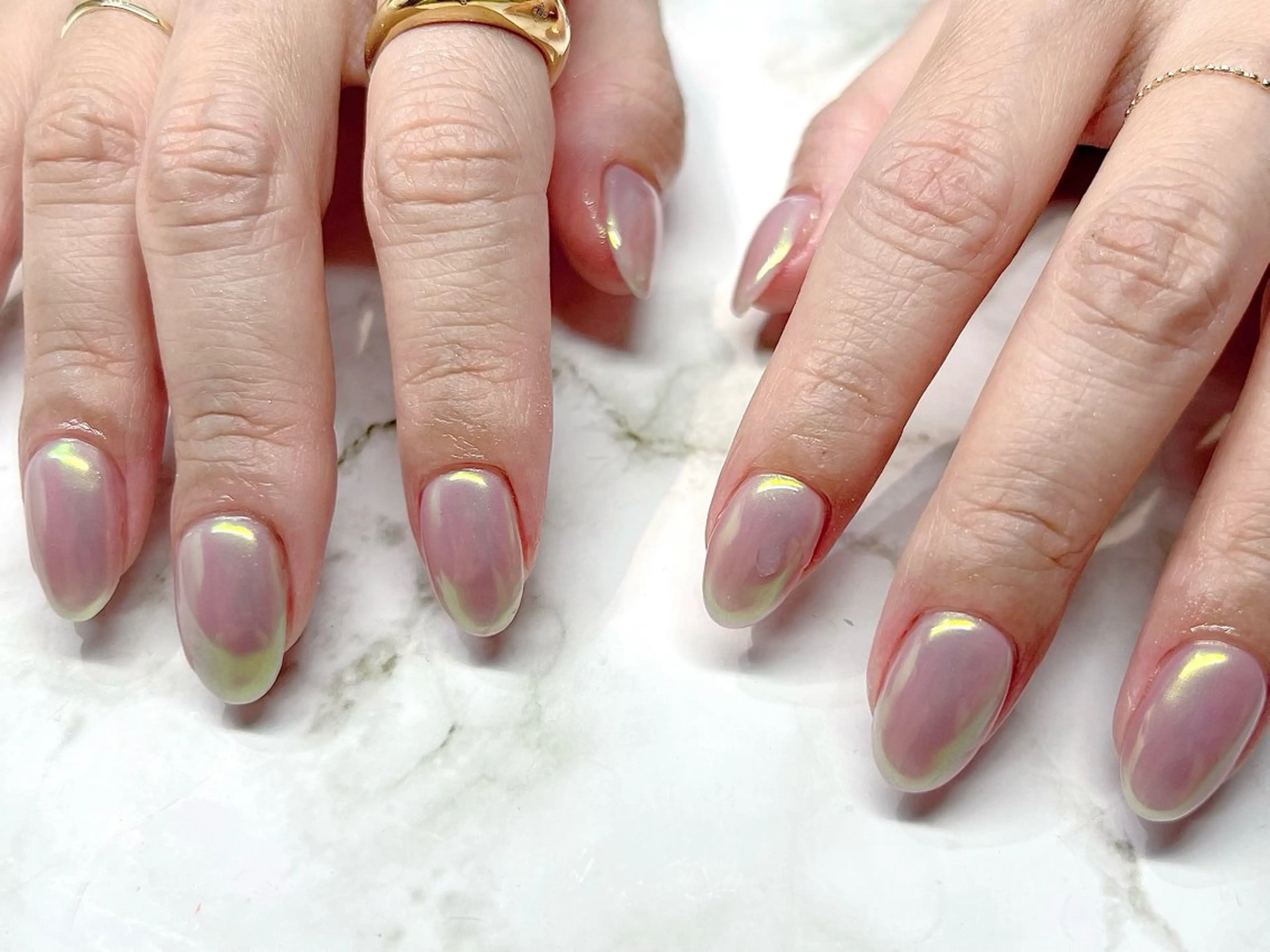 ネイル ミラーネイル ワンカラーネイル ハンドネイル NailSalon MAHINAのネイルデザイン