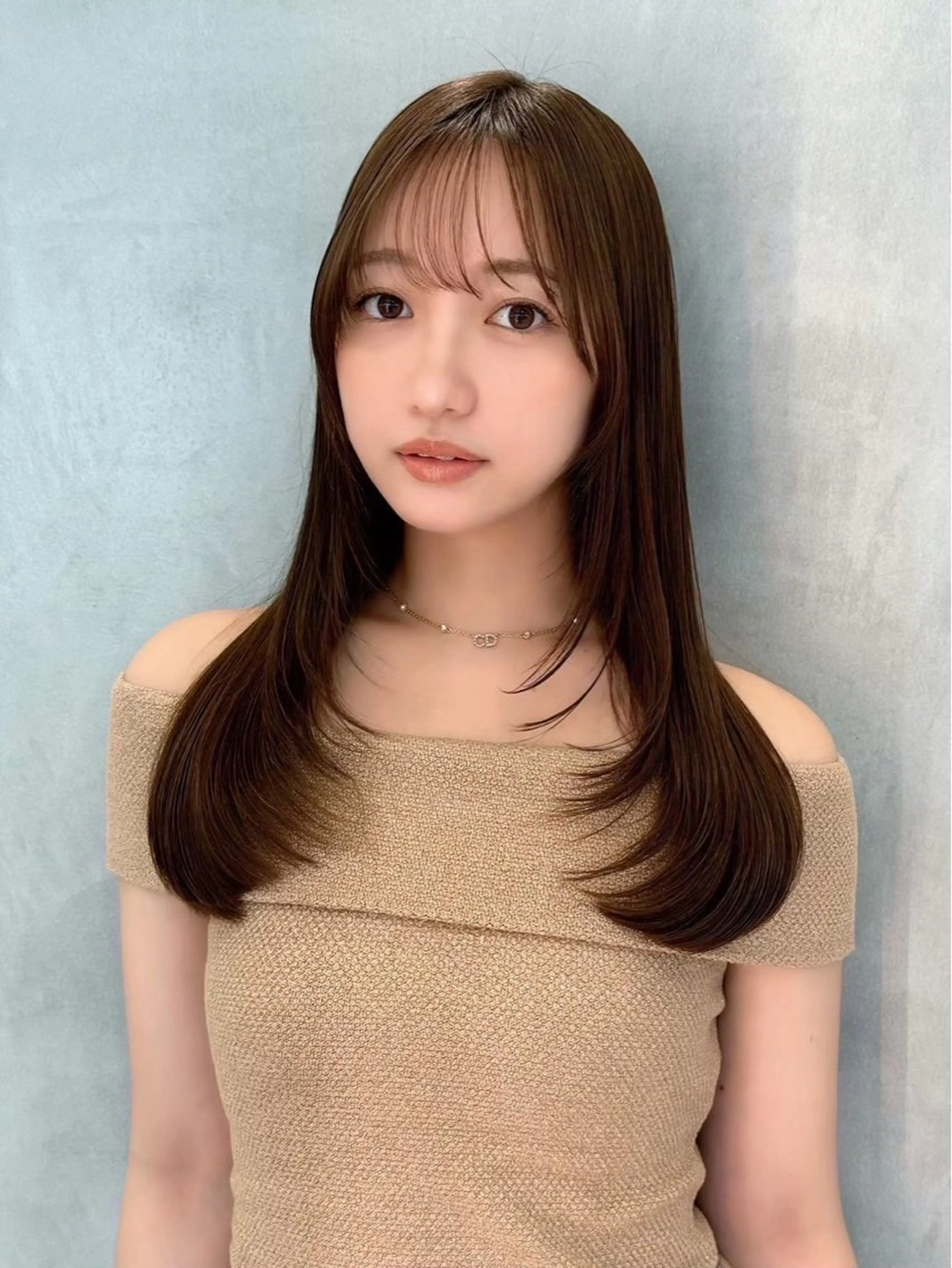 ロング カラー カット ヘアカラー トリートメント moeka レイヤー /艶カラー/韓国のヘアスタイル