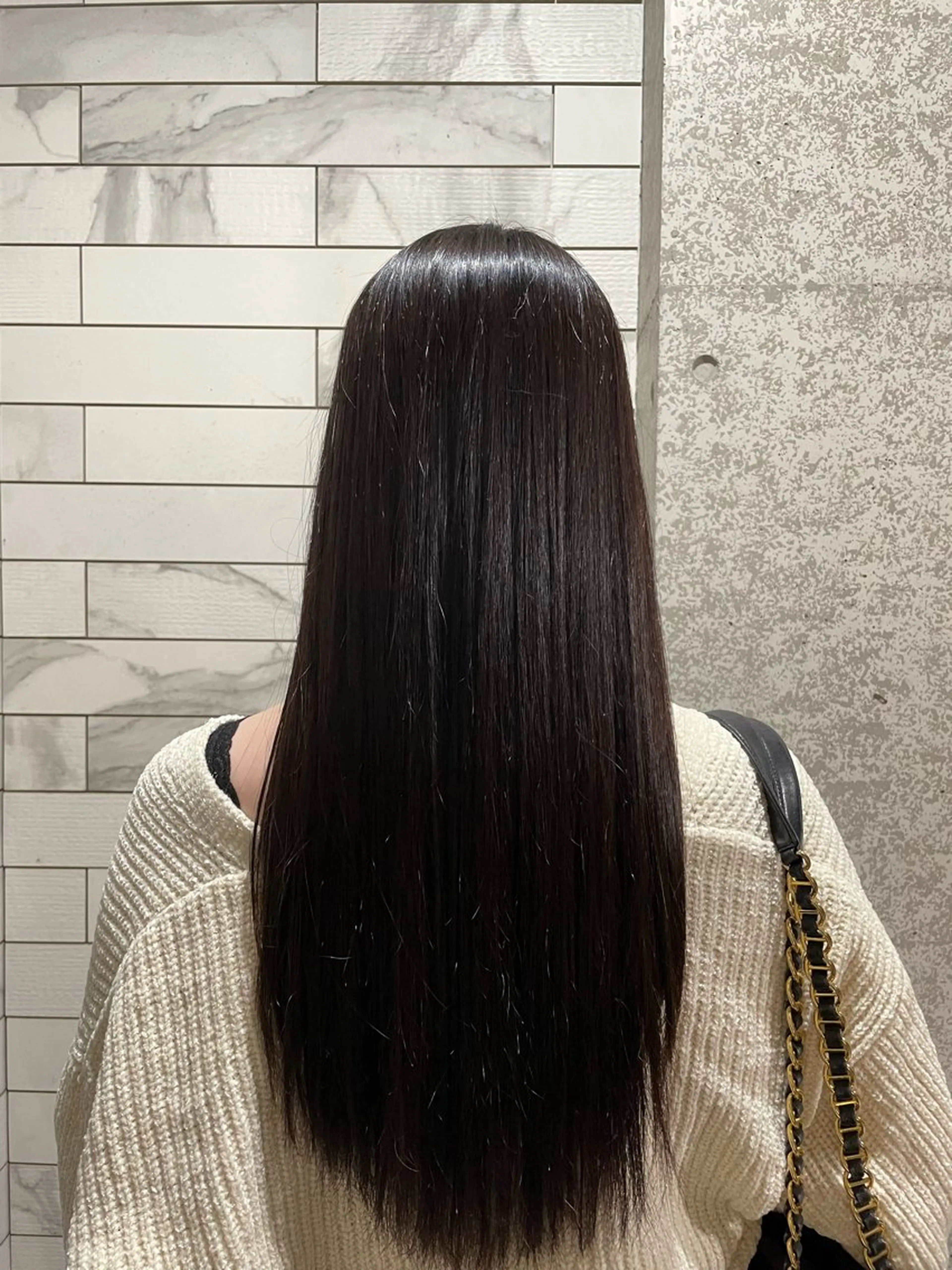 ロング パーマ ストレートパーマ ナチュラカラー🤍 表参道美容師/yuiのヘアスタイル