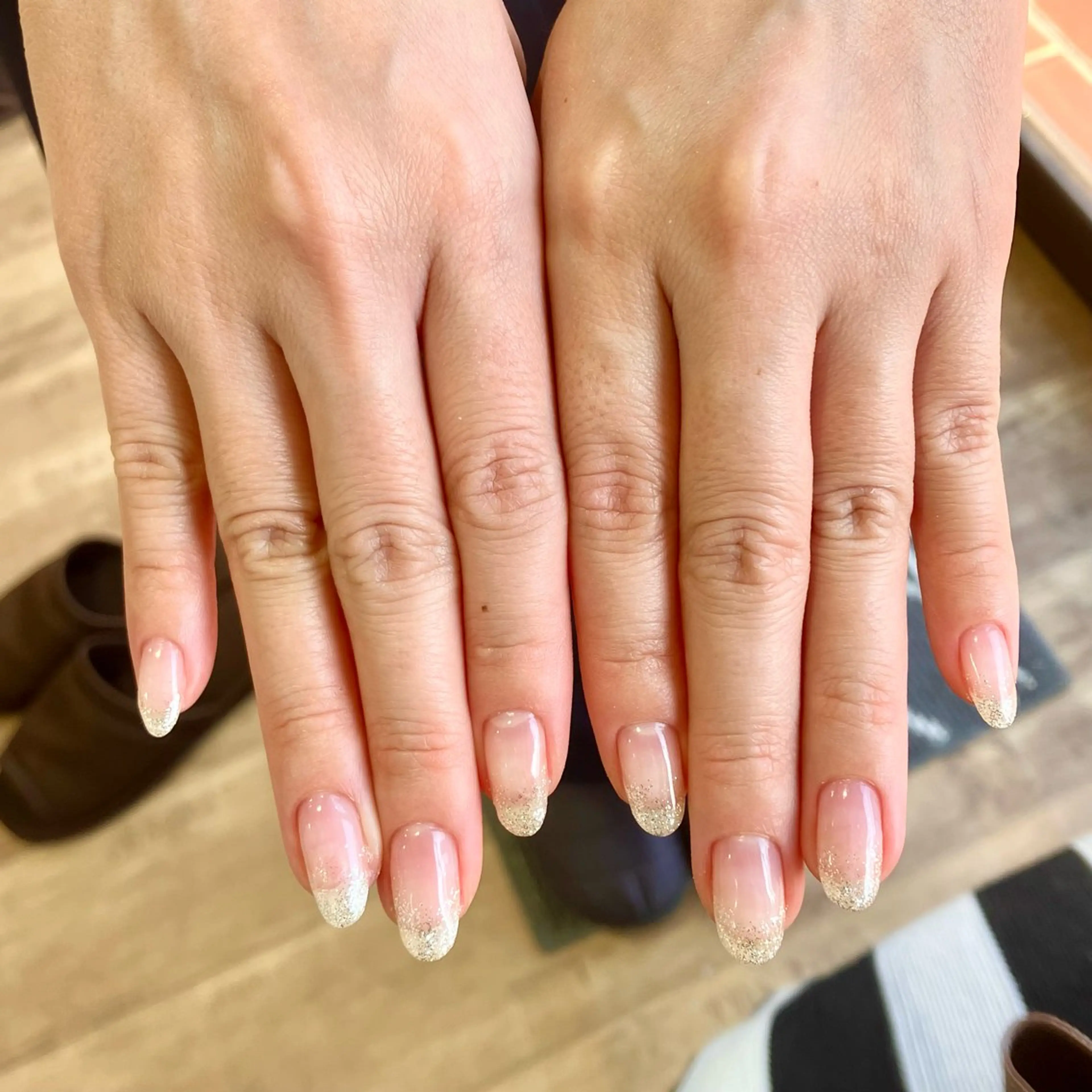 ネイル ラメ(グリッター) ラメグラデーション シンプルネイル nailsister まゆのネイルデザイン