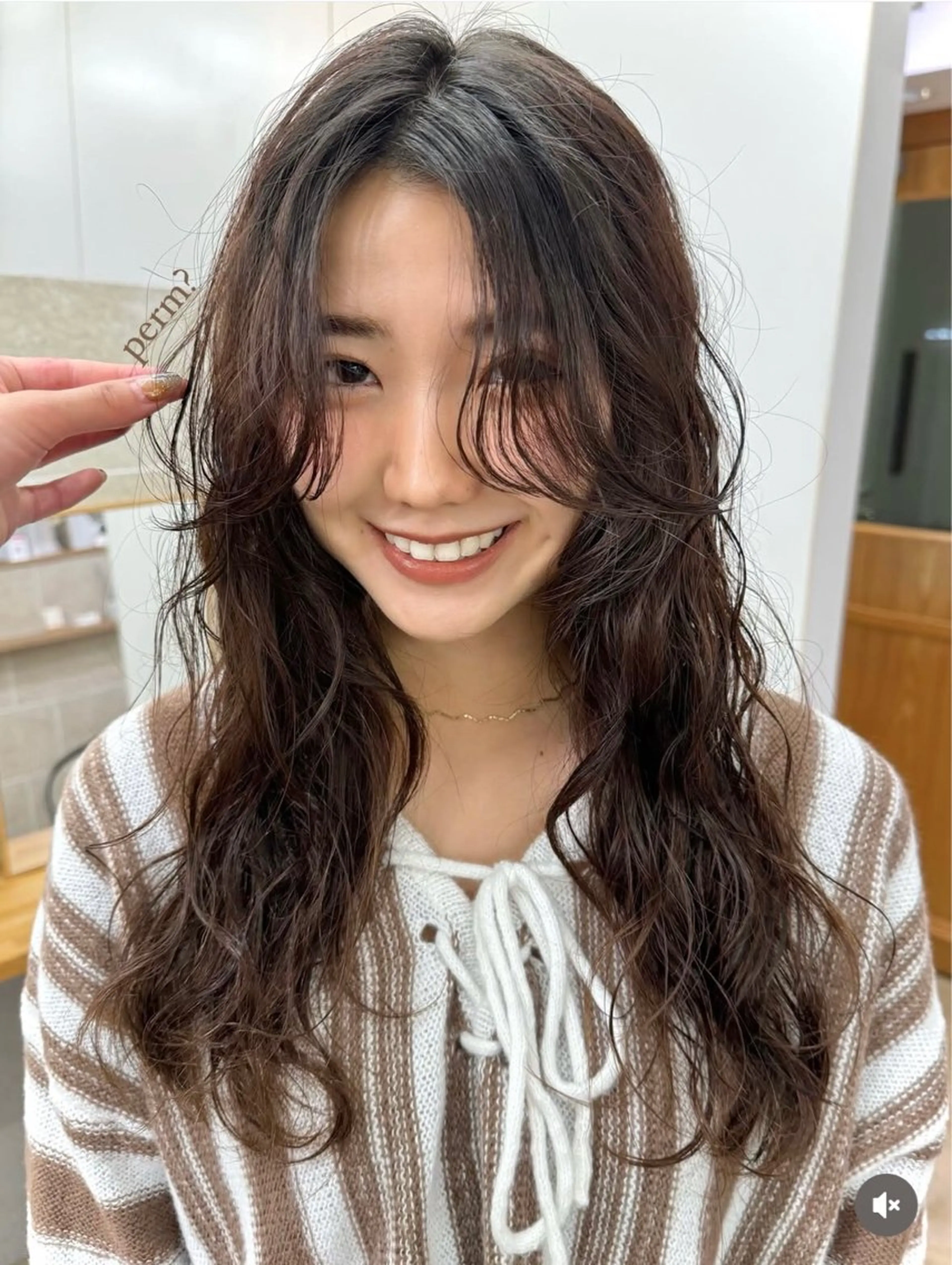 ロング パーマ カット パーマ トリートメント パーマ♡ ひなたのヘアスタイル