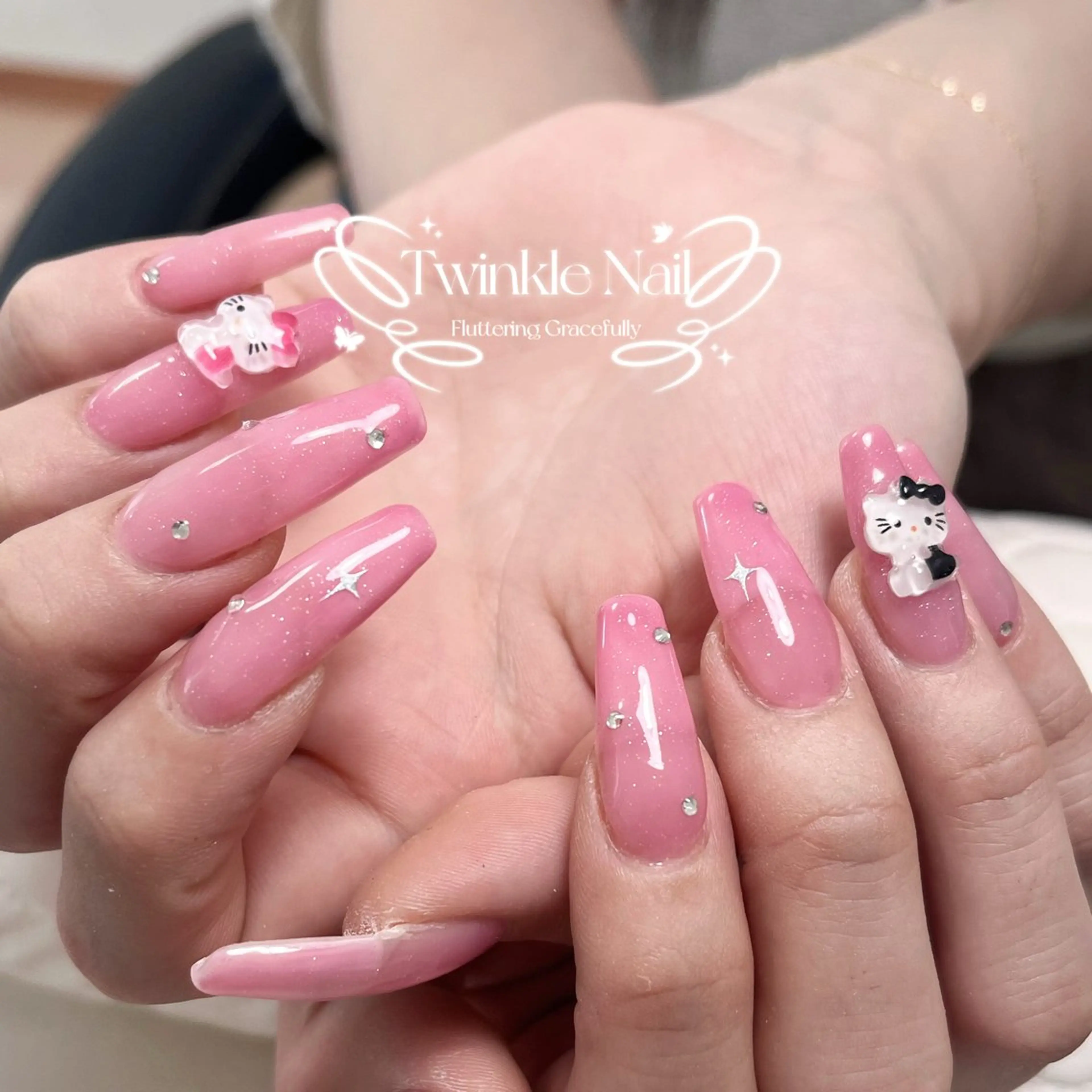 ネイル キラキラネイル ロングネイル Twinkle Nail Kuboのネイルデザイン
