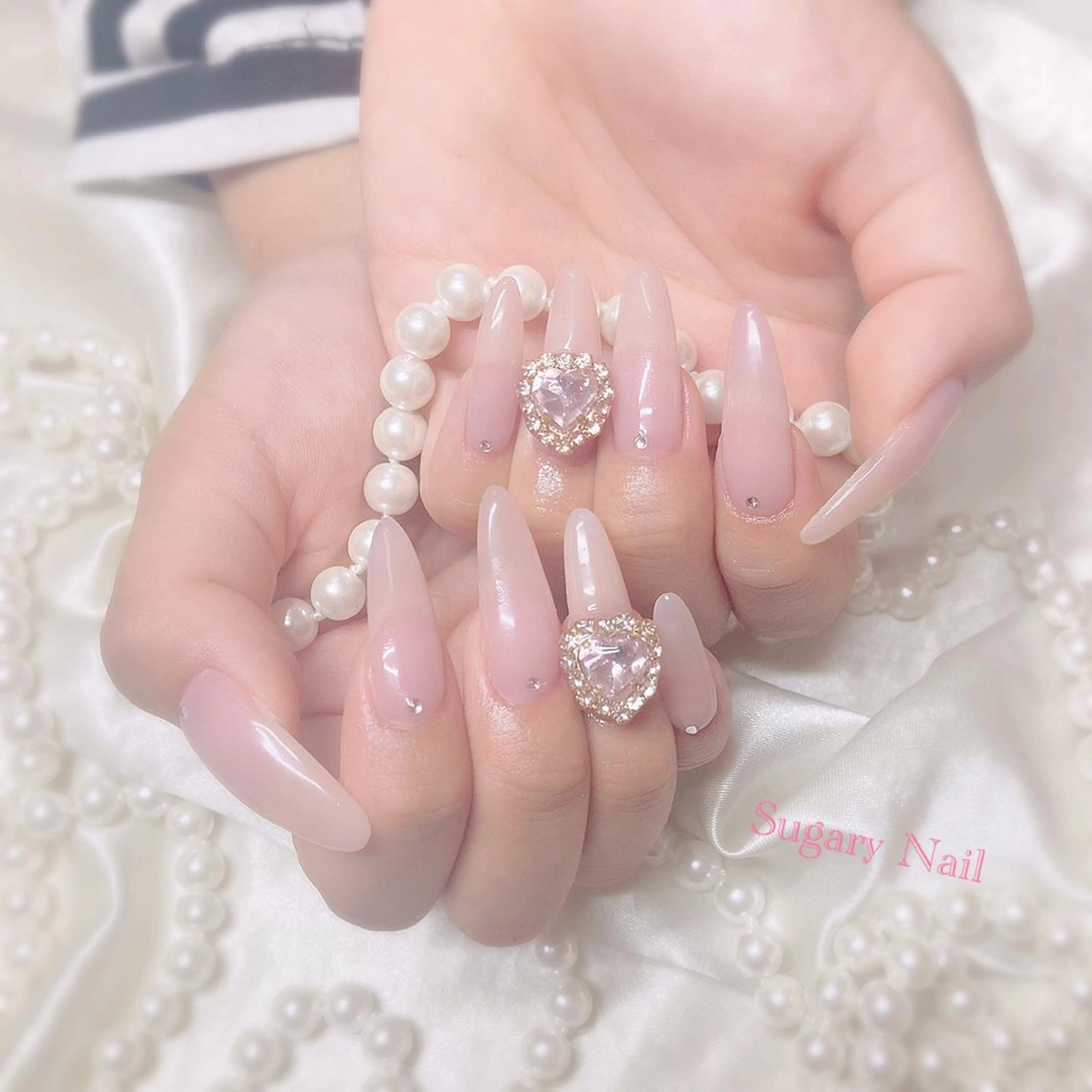 ネイル ストーンネイル ハンドネイル フットネイル SugaryNail Rinaのネイルデザイン