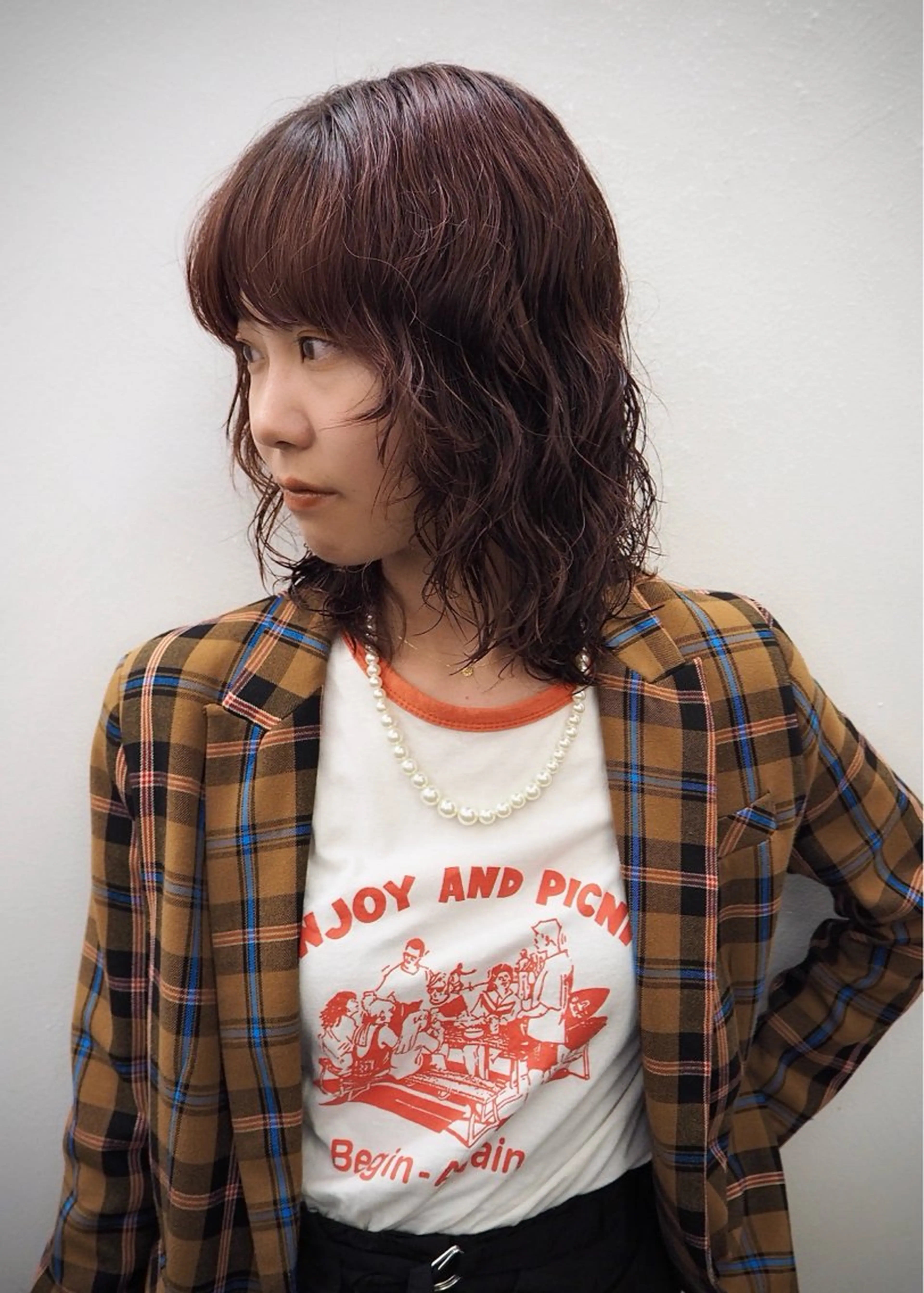 ミディアム カラー パーマ カット ヘアカラー パーマ トリートメント Paddle所属・似合わせレイヤー/ レイヤーパーマ/高倉のヘアスタイル