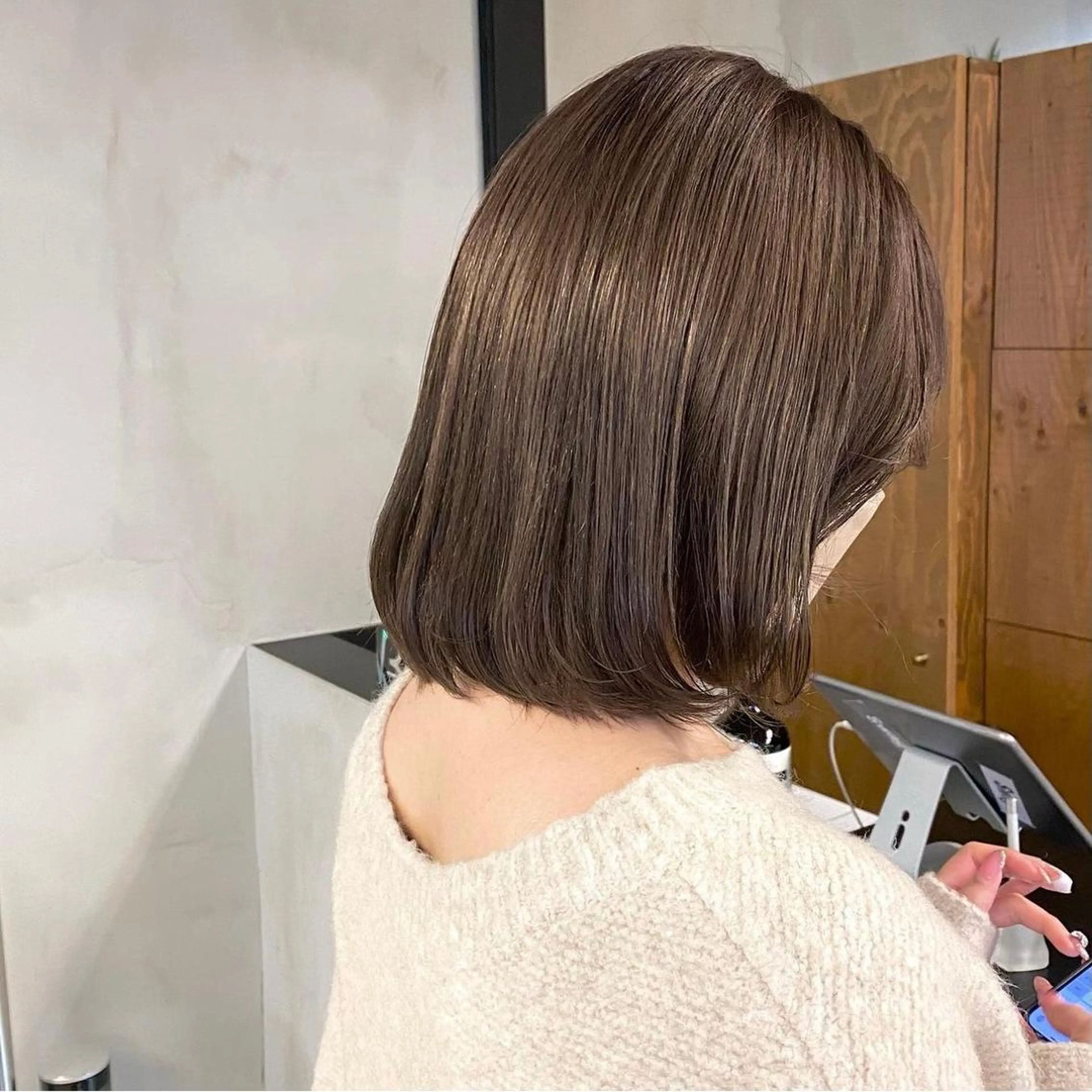 ミディアム カラー パーマ ヘアアレンジ メンズ キッズ ネイル マツエク・マツパ アイブロウ EMANON梅田店所属・前川 朋香のヘアスタイル
