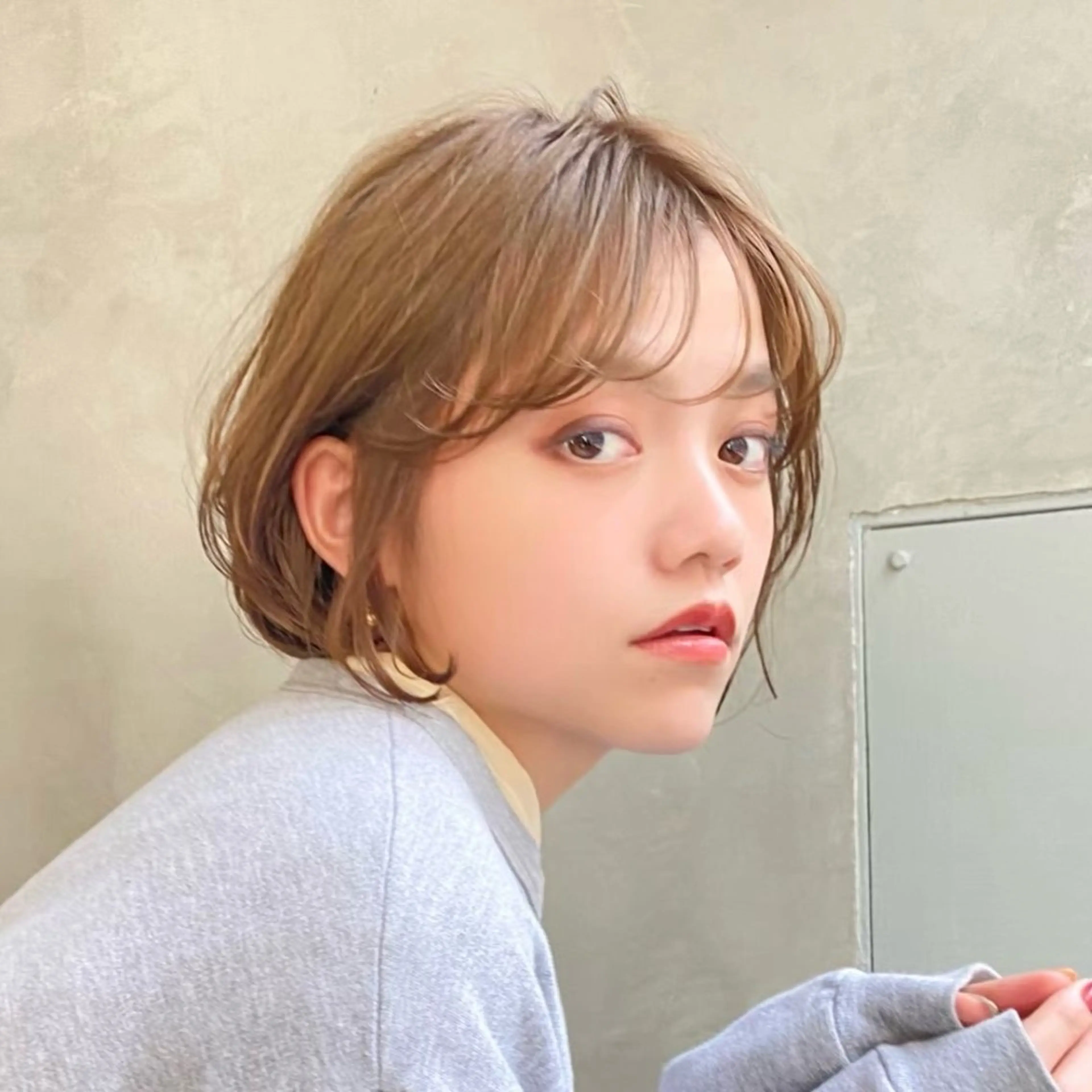 セミロング カラー パーマ ヘアアレンジ ヘアカラー トリートメント くびれヘア/艶カラー /髪質改善🌷喜美花のヘアスタイル