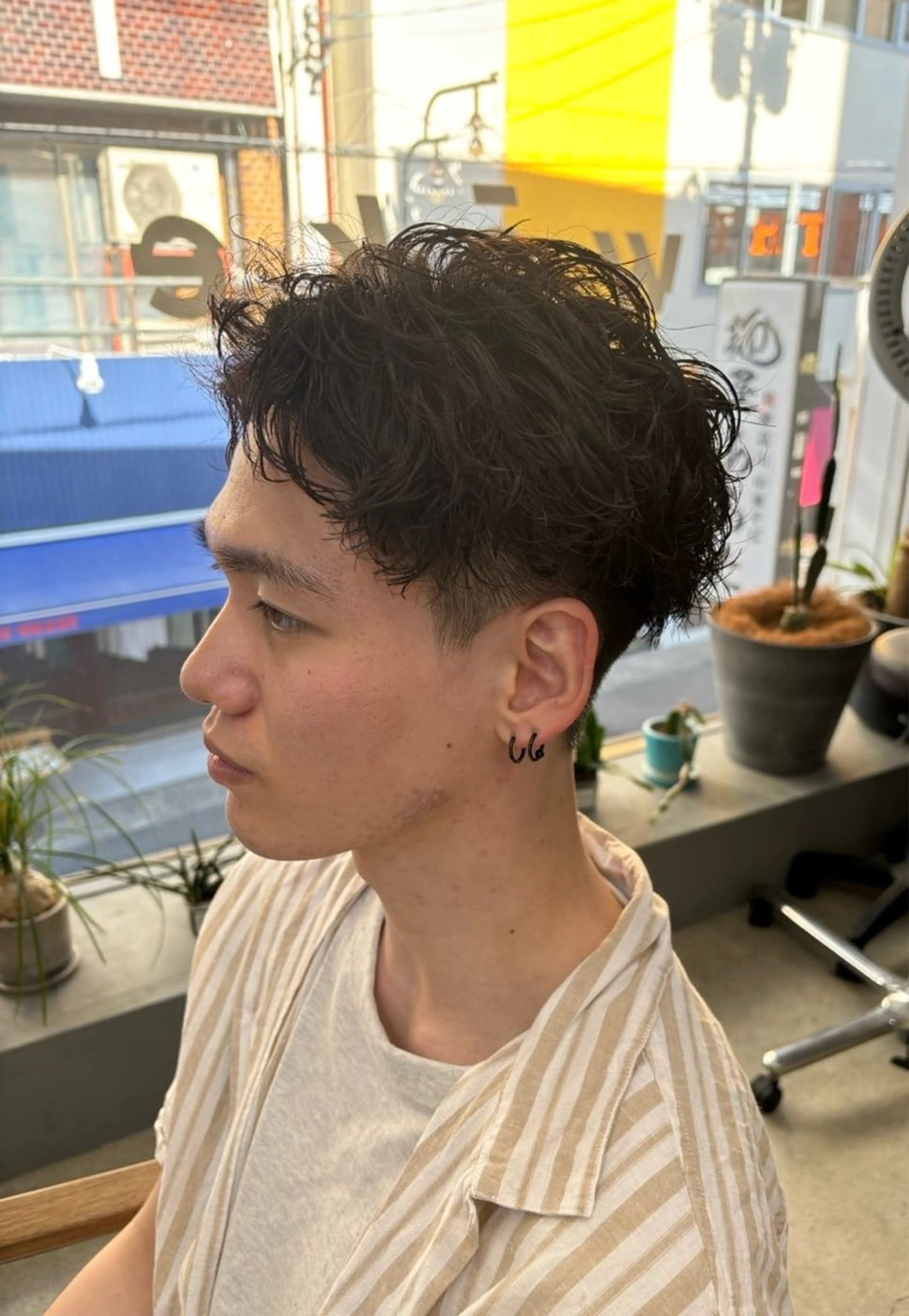 ショート パーマ メンズ カット パーマ メンズ専門サロン wokeのヘアスタイル