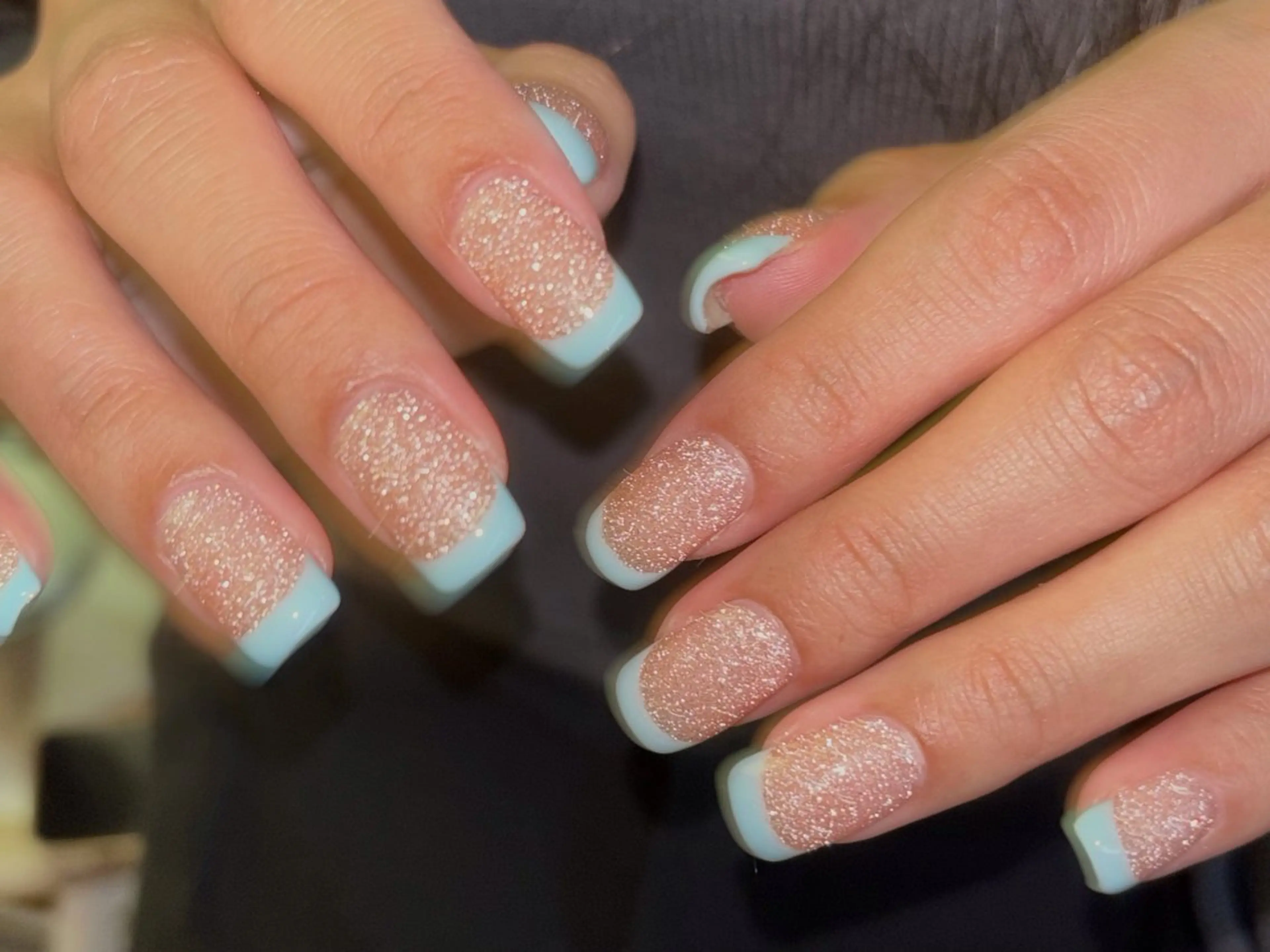 ネイル フラッシュネイル フレンチネイル ジェルネイル パラジェル スクエアネイル HOHOKO NAIL所属・H HOHOKOのネイルデザイン