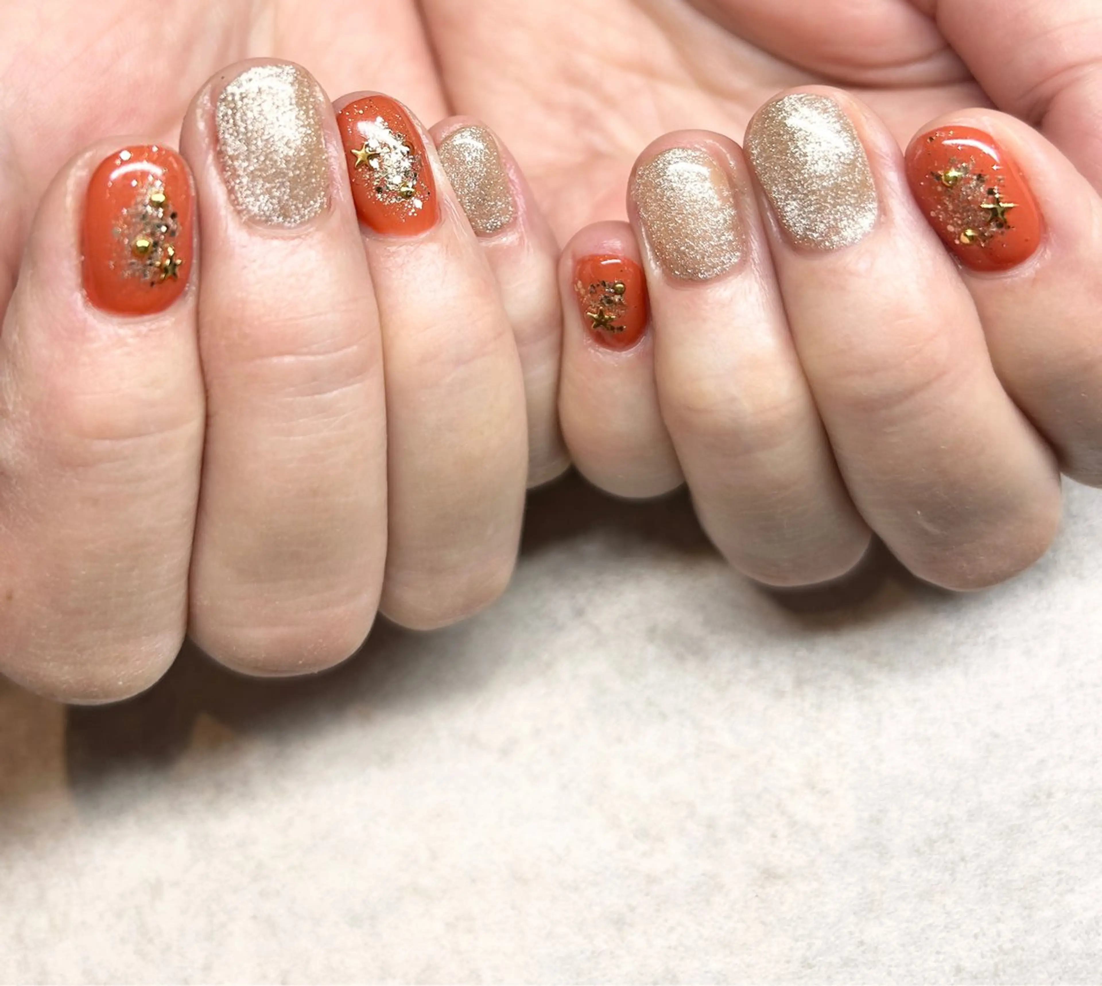 ネイル シンプルネイル 冬ネイル クリスマス ハンドネイル N.style所属・Ｎ. styleのネイルデザイン