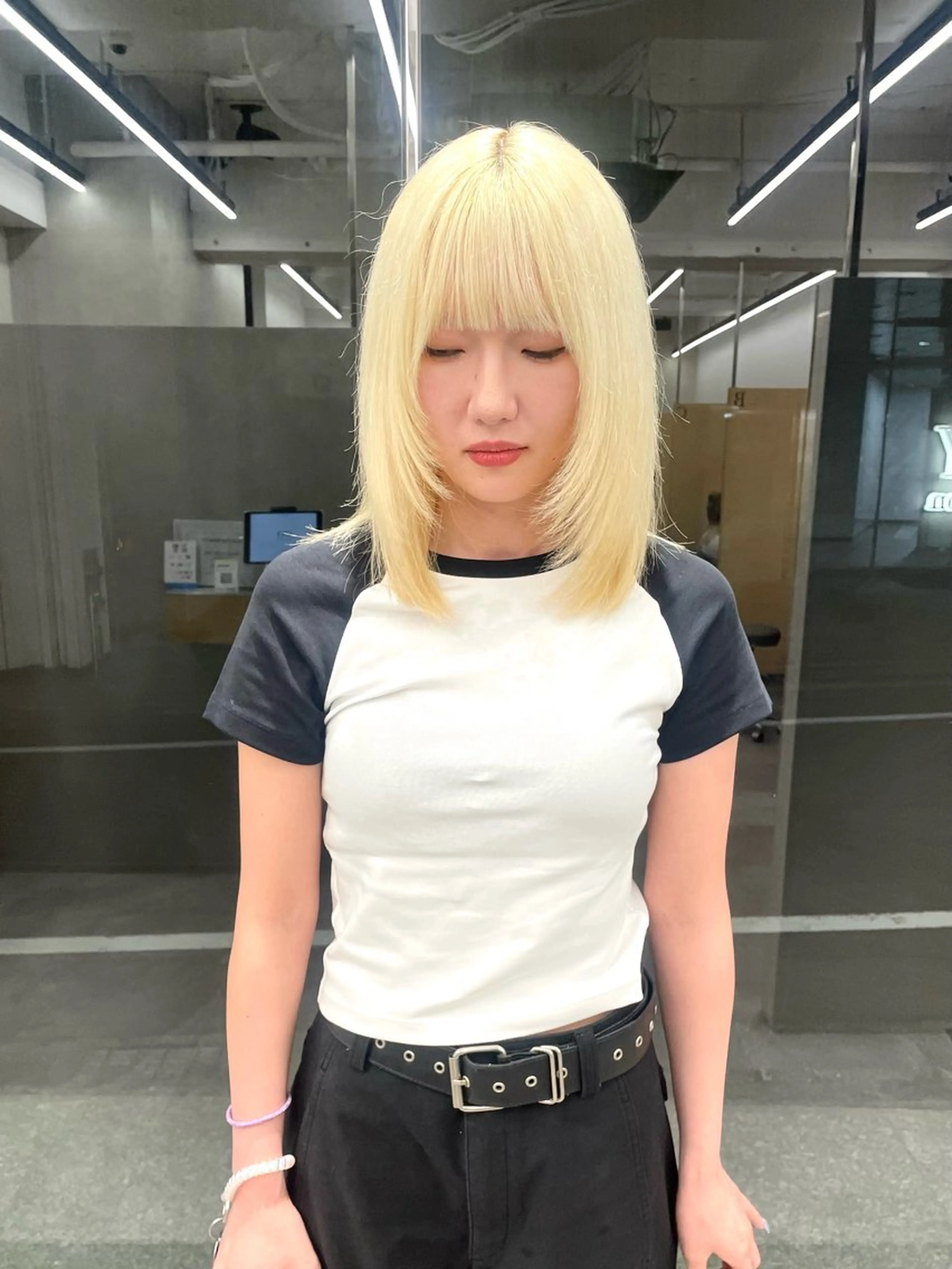 ミディアム カラー カット ヘアカラー トリートメント ボブ・レイヤーカット TAIGAのヘアスタイル
