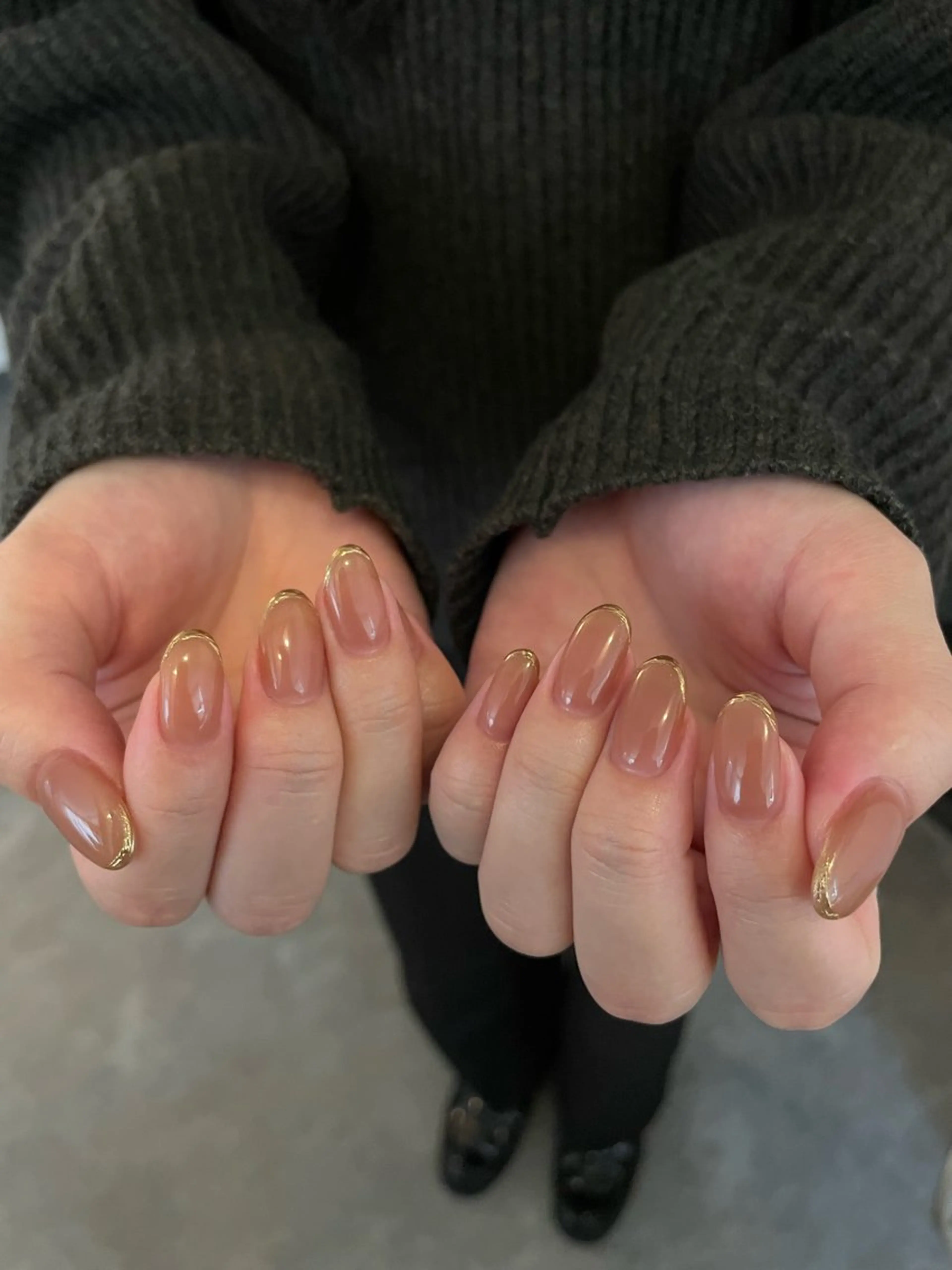 ネイル フレンチネイル ミラーネイル ハンドネイル roof nailのネイルデザイン