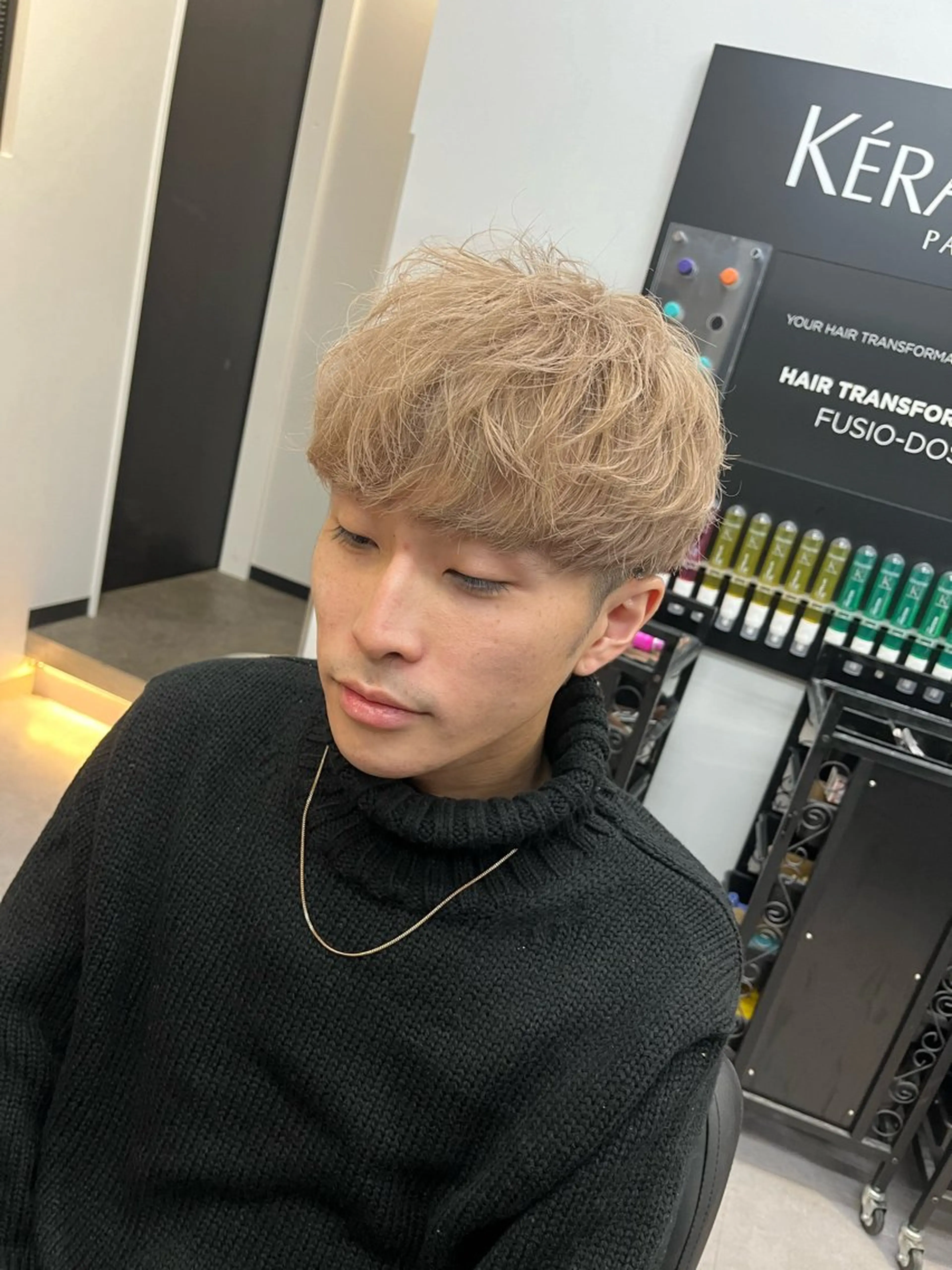 ショート カラー ヘアアレンジ メンズ カット ヘアカラー ヘアセット men'slapis YUTOのヘアスタイル