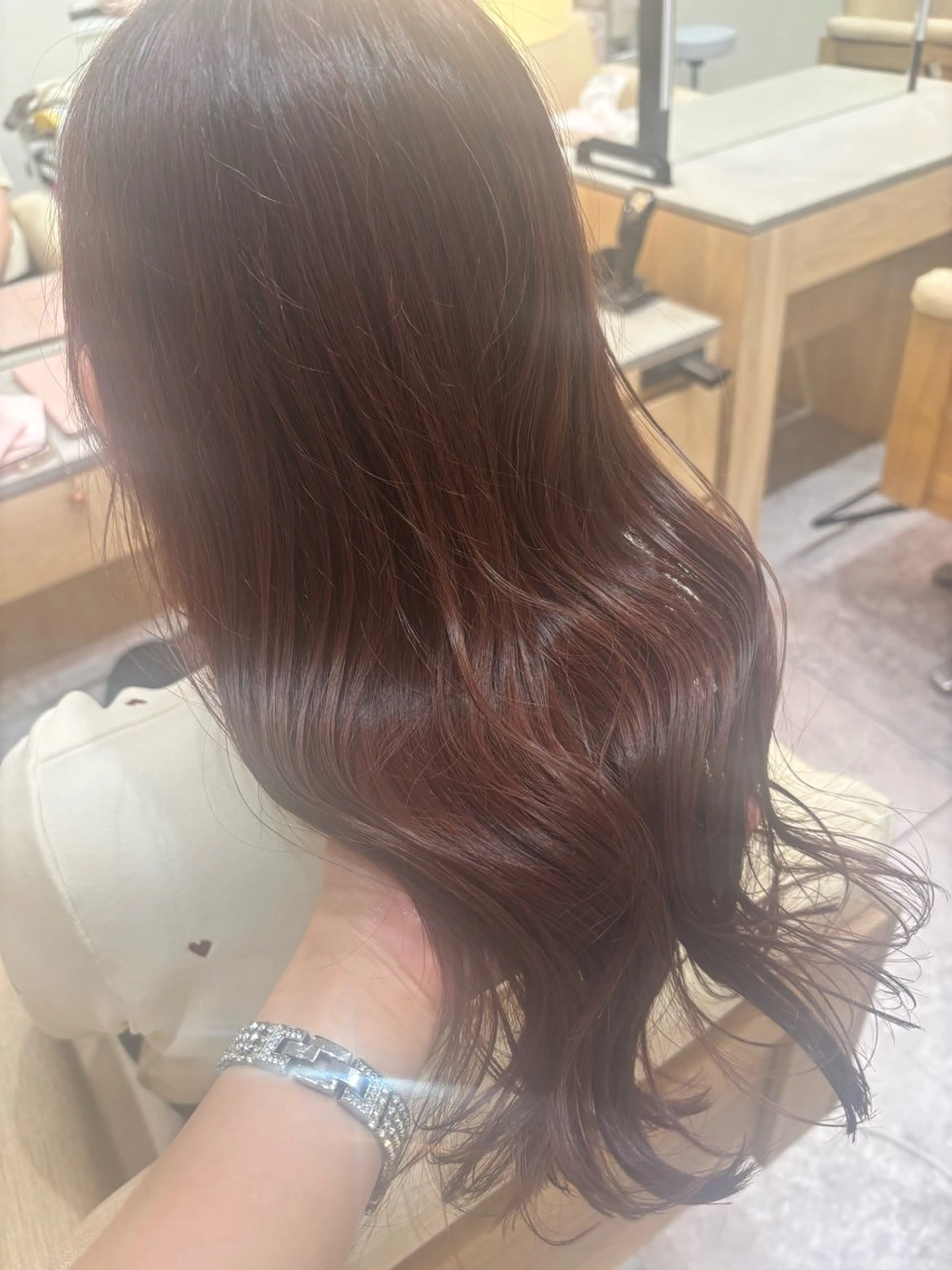 セミロング ヘアカラー トリートメント ガレリア  名駅オーキッドGビル店所属・名駅／艶髪ストレート ／ヘッドスパ／伴怜奈のヘアスタイル