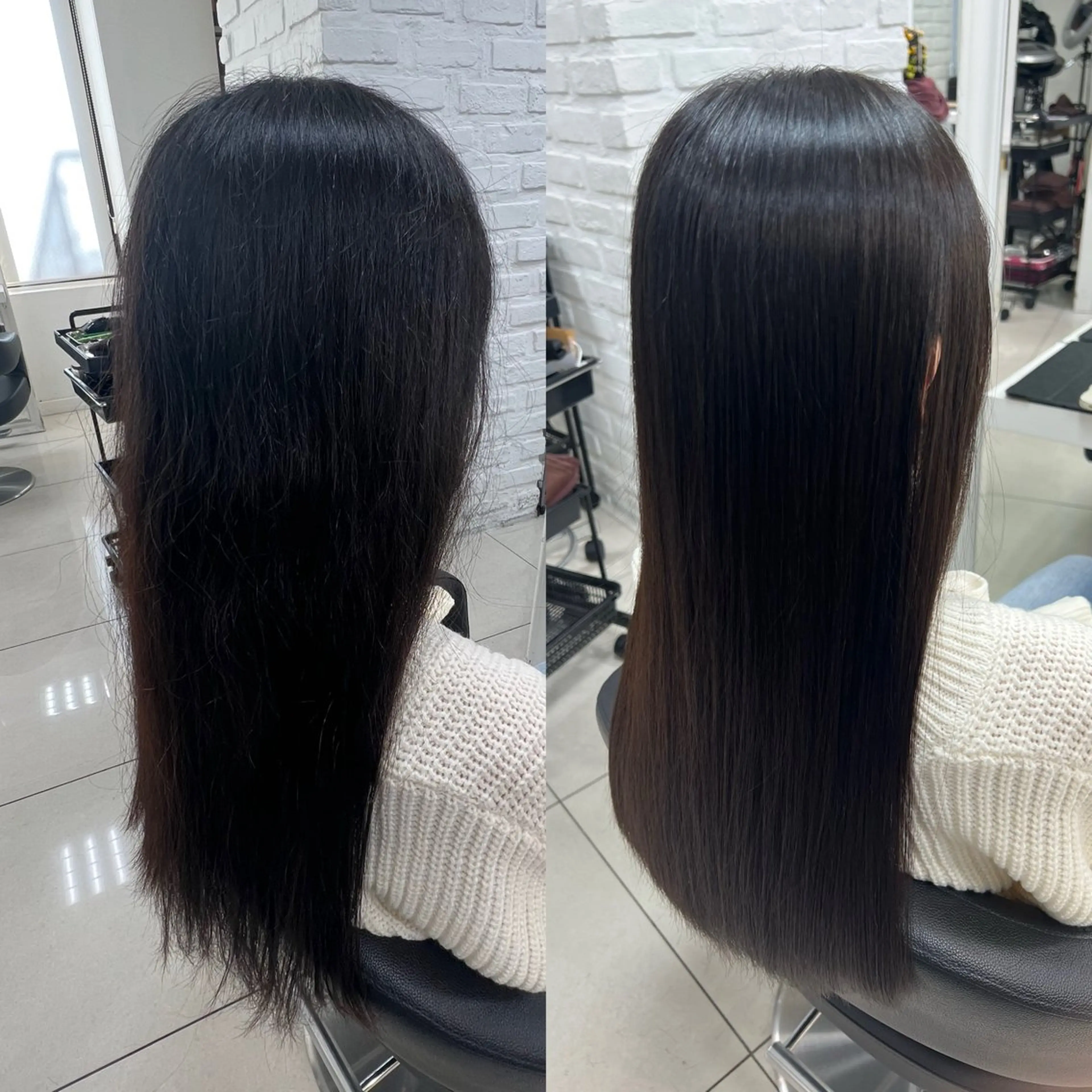 ロング カット 縮毛矯正 トリートメント 染野 匠のヘアスタイル