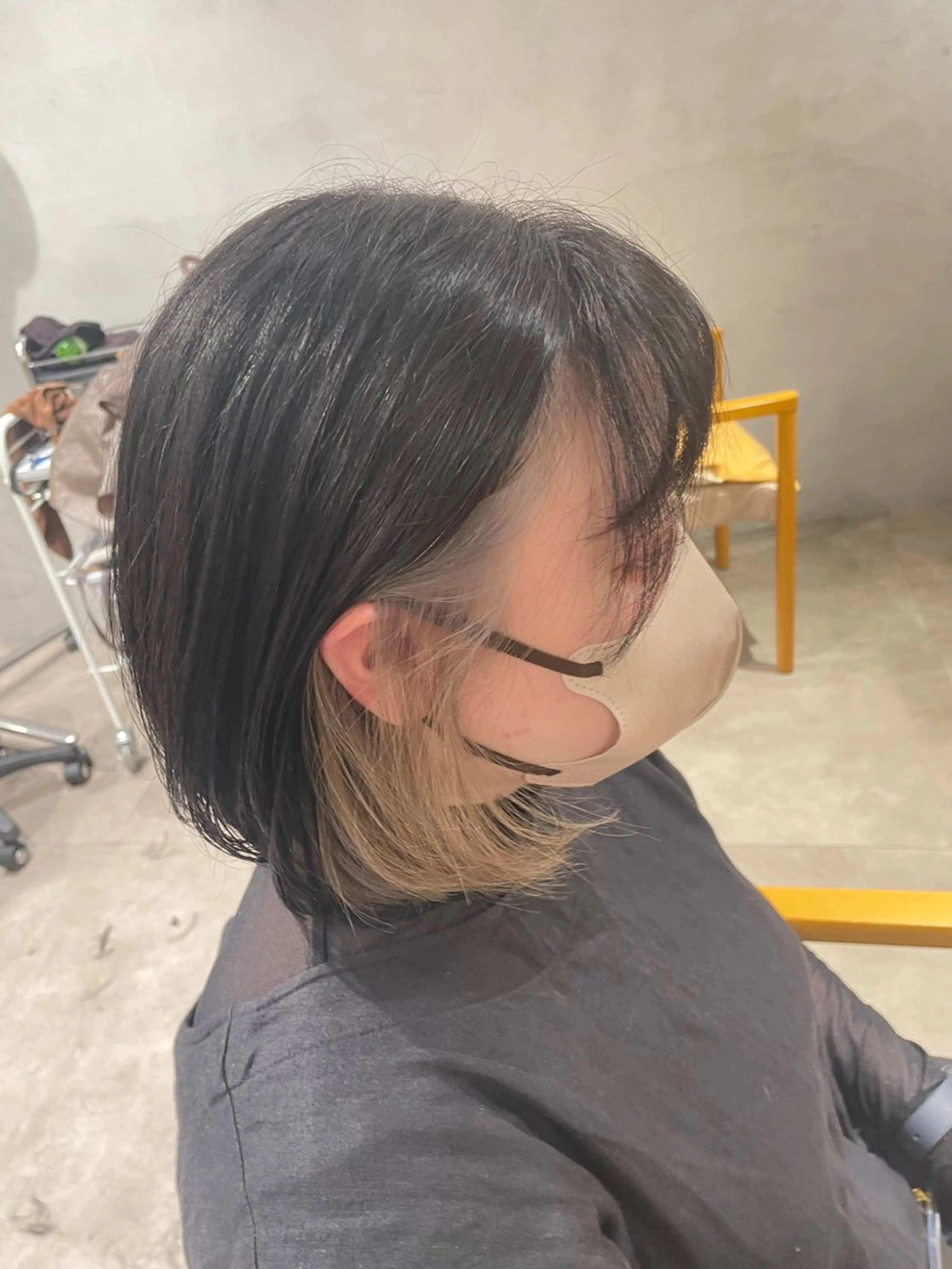 カラー ベージュカラー インナーカラー ホワイトベージュ ヘアカラー 美髪と似合わせのサロンenn(エン)所属・enn天王寺藤本 大輝のヘアスタイル
