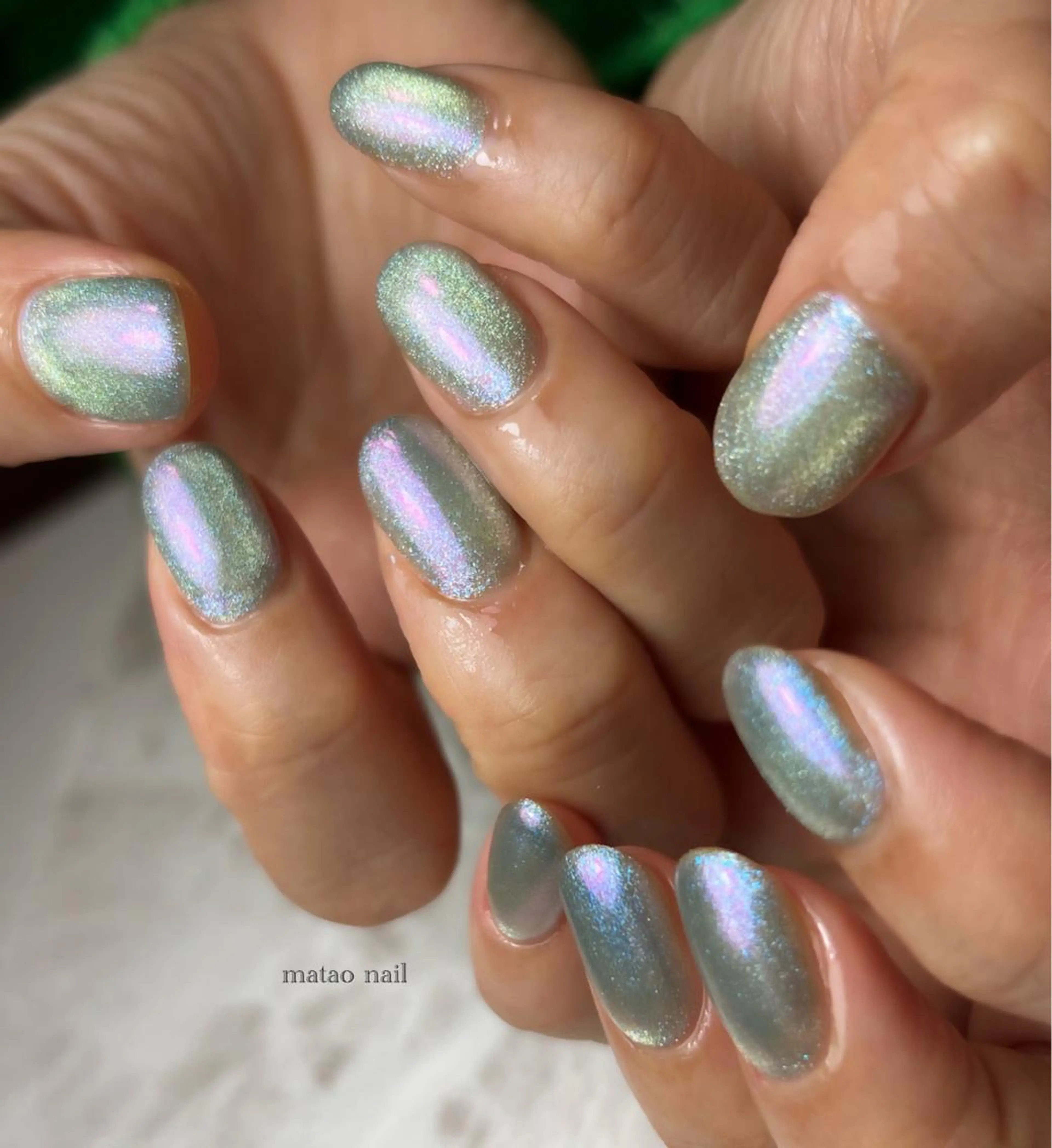 ネイル オーロラネイル マグネットネイル ハンドネイル フットネイル matao nailのネイルデザイン