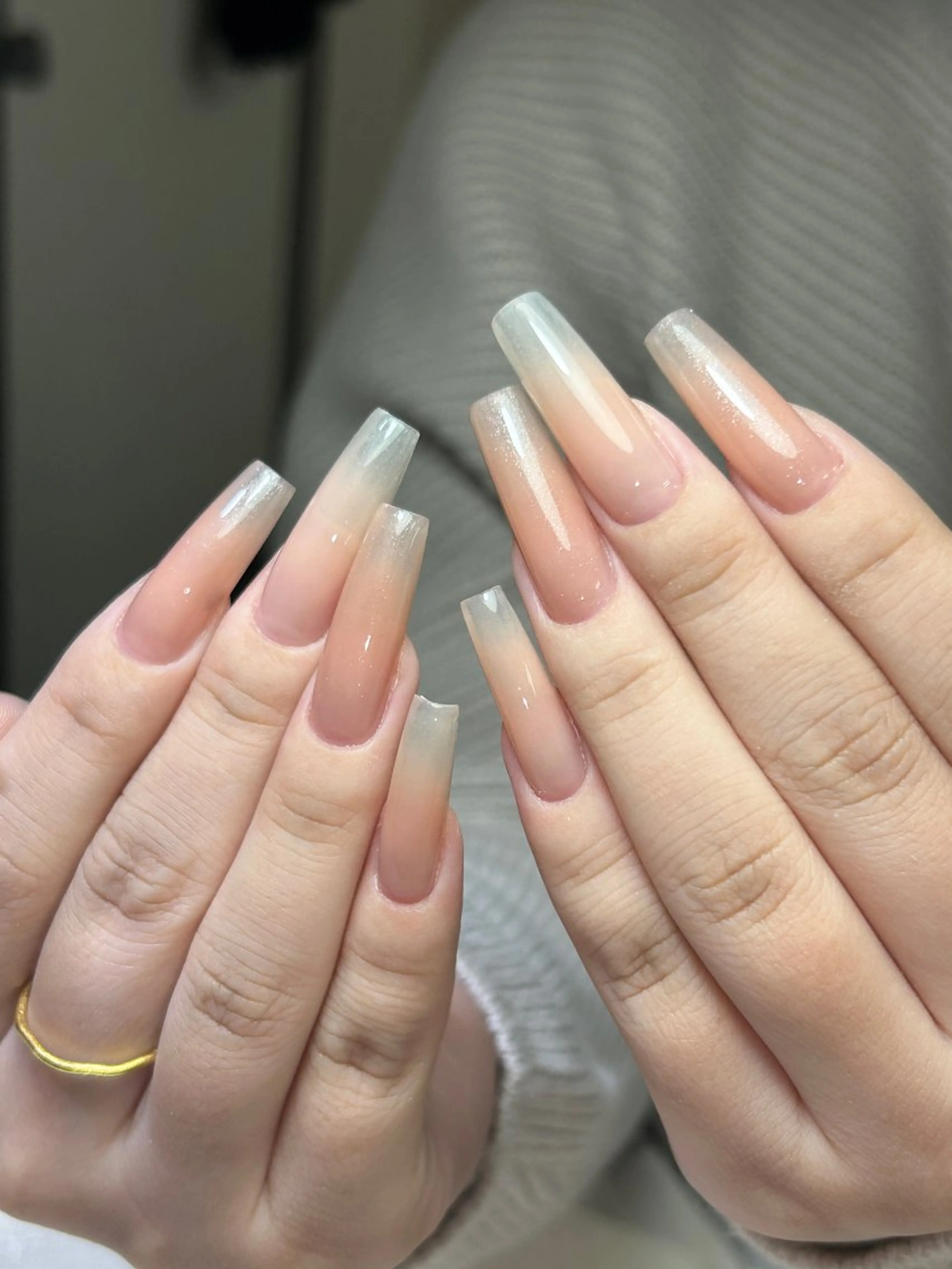チップ長さ出し♡ワンカラー🩵の写真