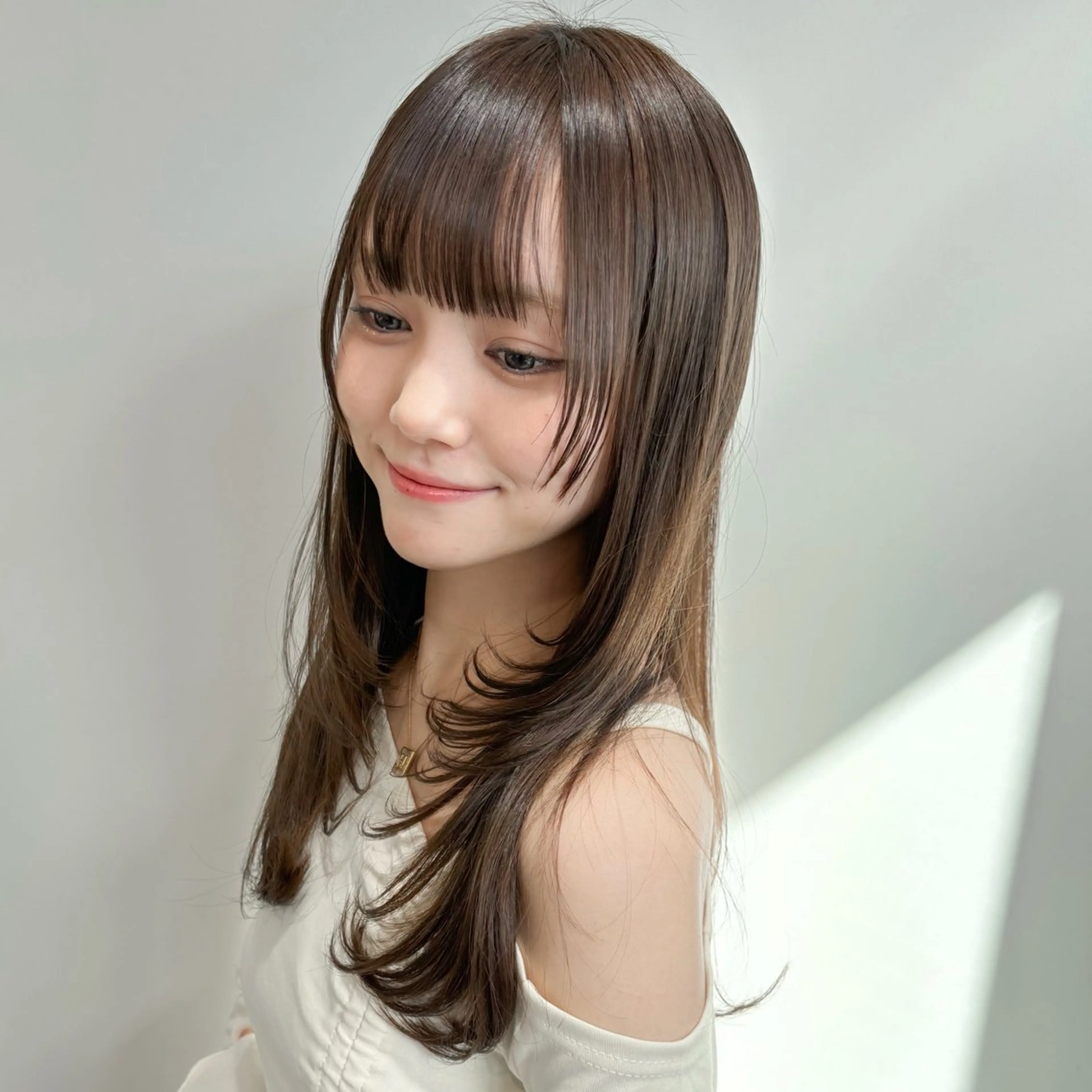 ロング カット ヘアカラー トリートメント 原宿/韓国レイヤー ボブ髪質改善Yasuのヘアスタイル