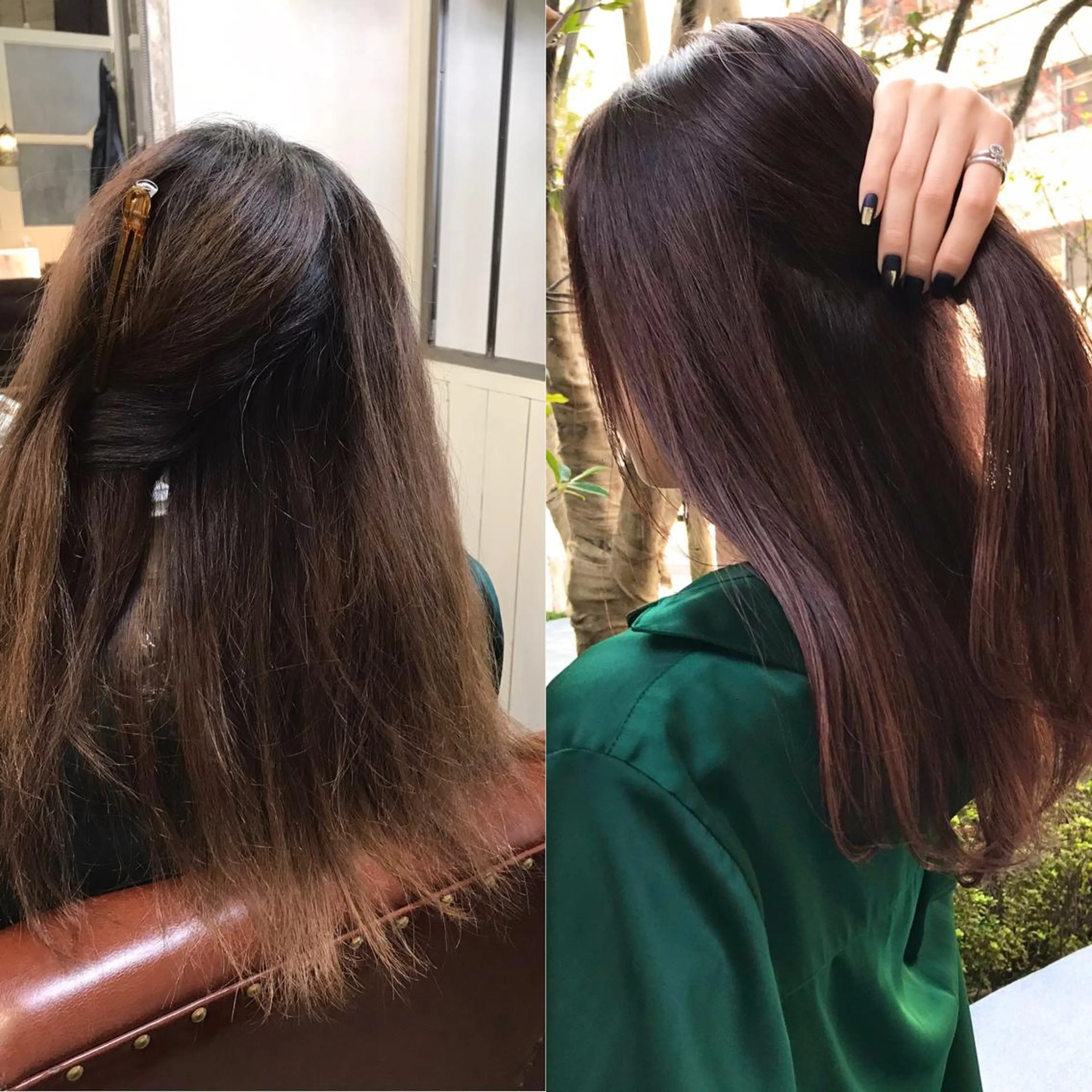 ロング カラー パーマ 縮毛矯正 ストレートパーマ カット 縮毛矯正 トリートメント 松田 卓也のヘアスタイル