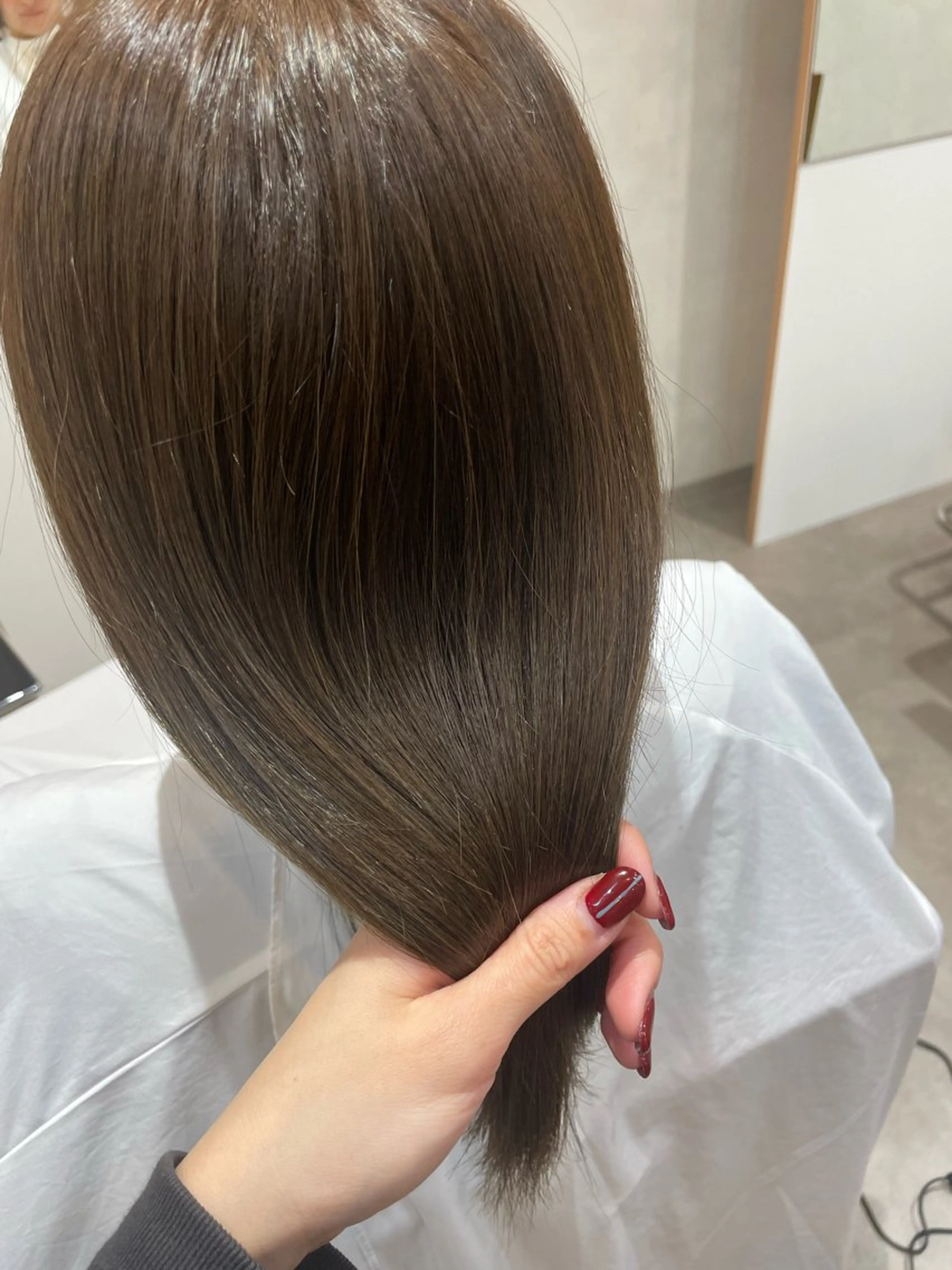 ロング カラー オリーブカラー カット ヘアカラー Lita. hairdesign所属・k a k o ／ボブパーマ🥨のヘアスタイル