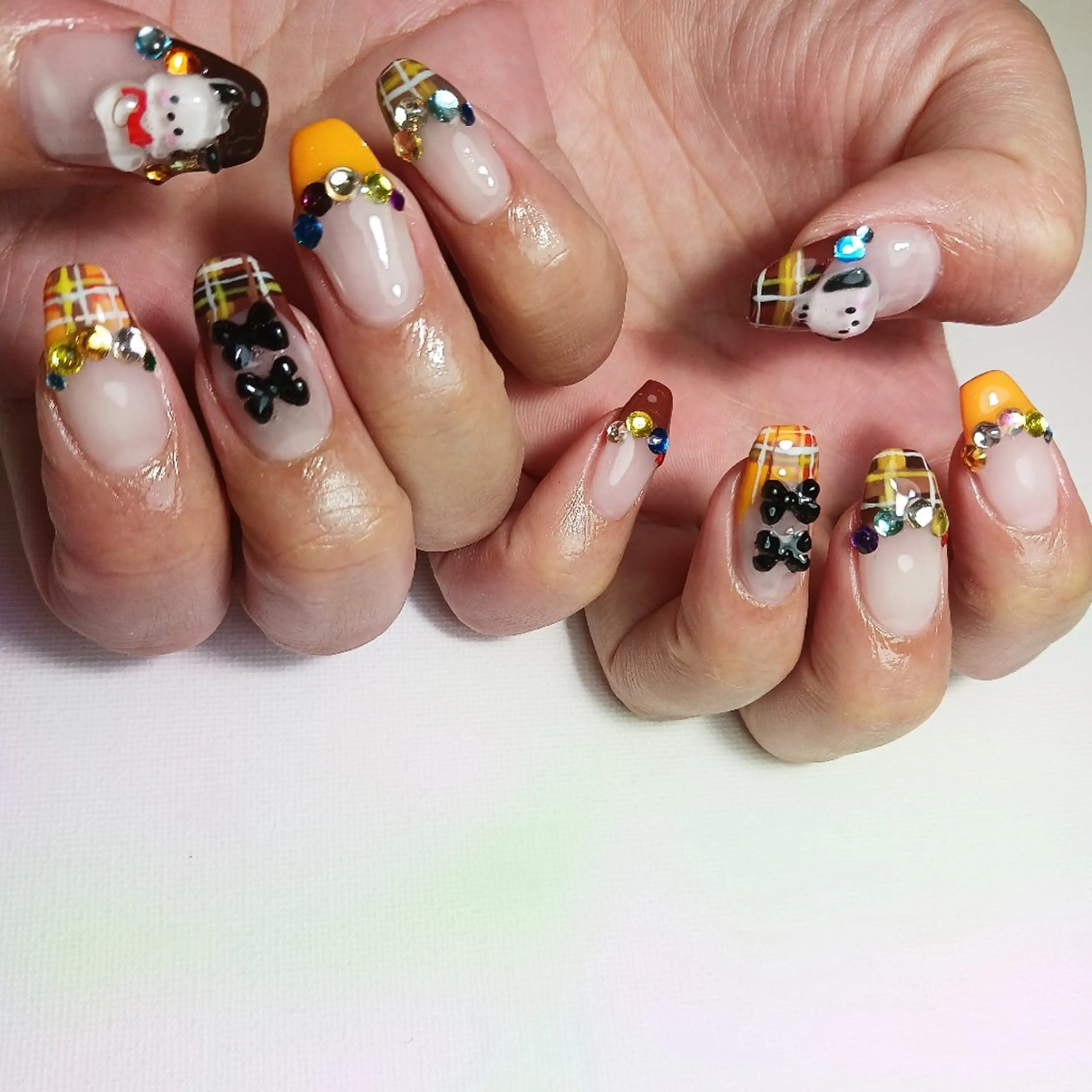 ネイル ジェルネイル ハロウィン 持ち込み ショートネイル ハンドネイル owlnail /持込みデザイン専門のネイルデザイン