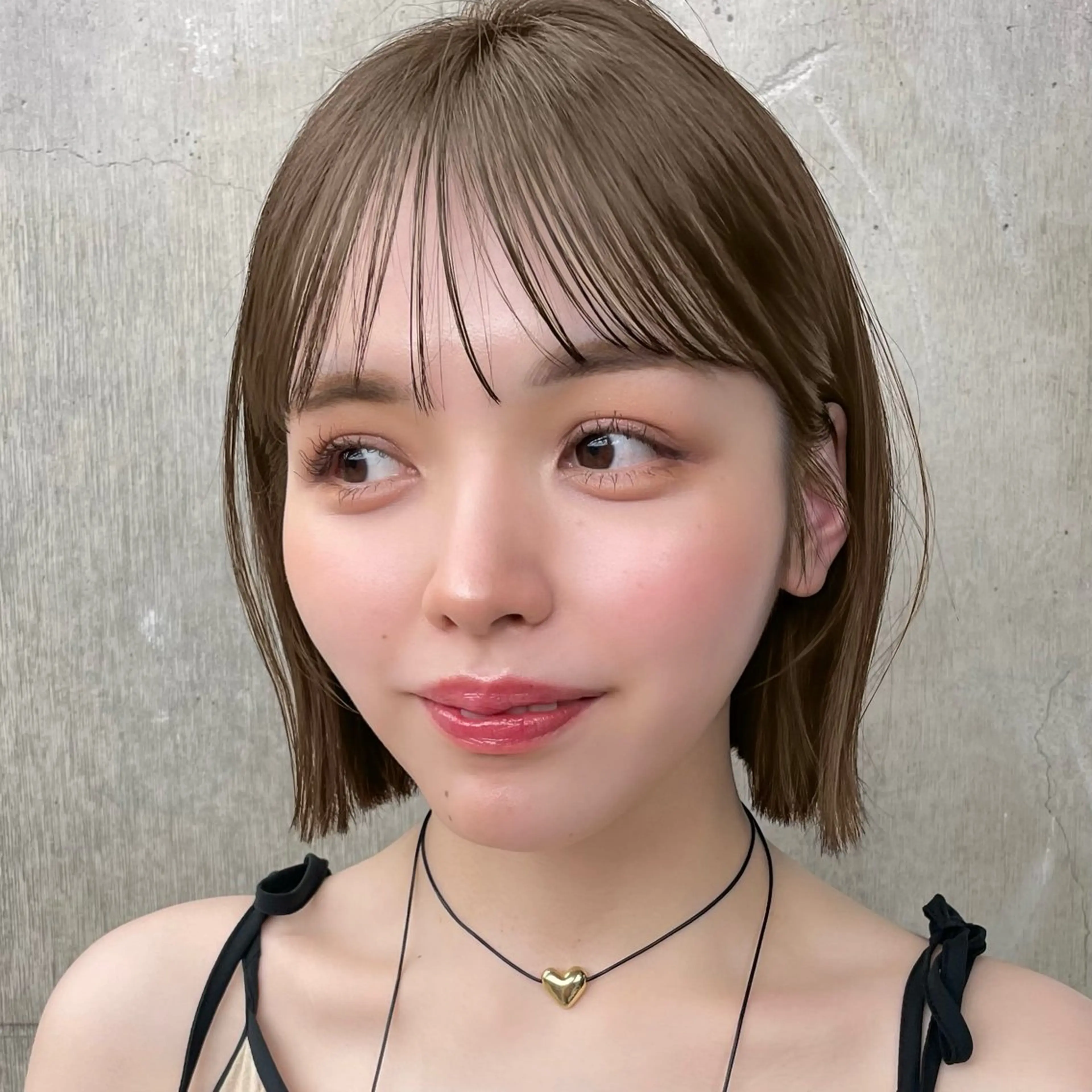 ミディアム カラー ヘアアレンジ 【柔らか透明感✨/ 似合せ前髪】大石葉月のヘアスタイル