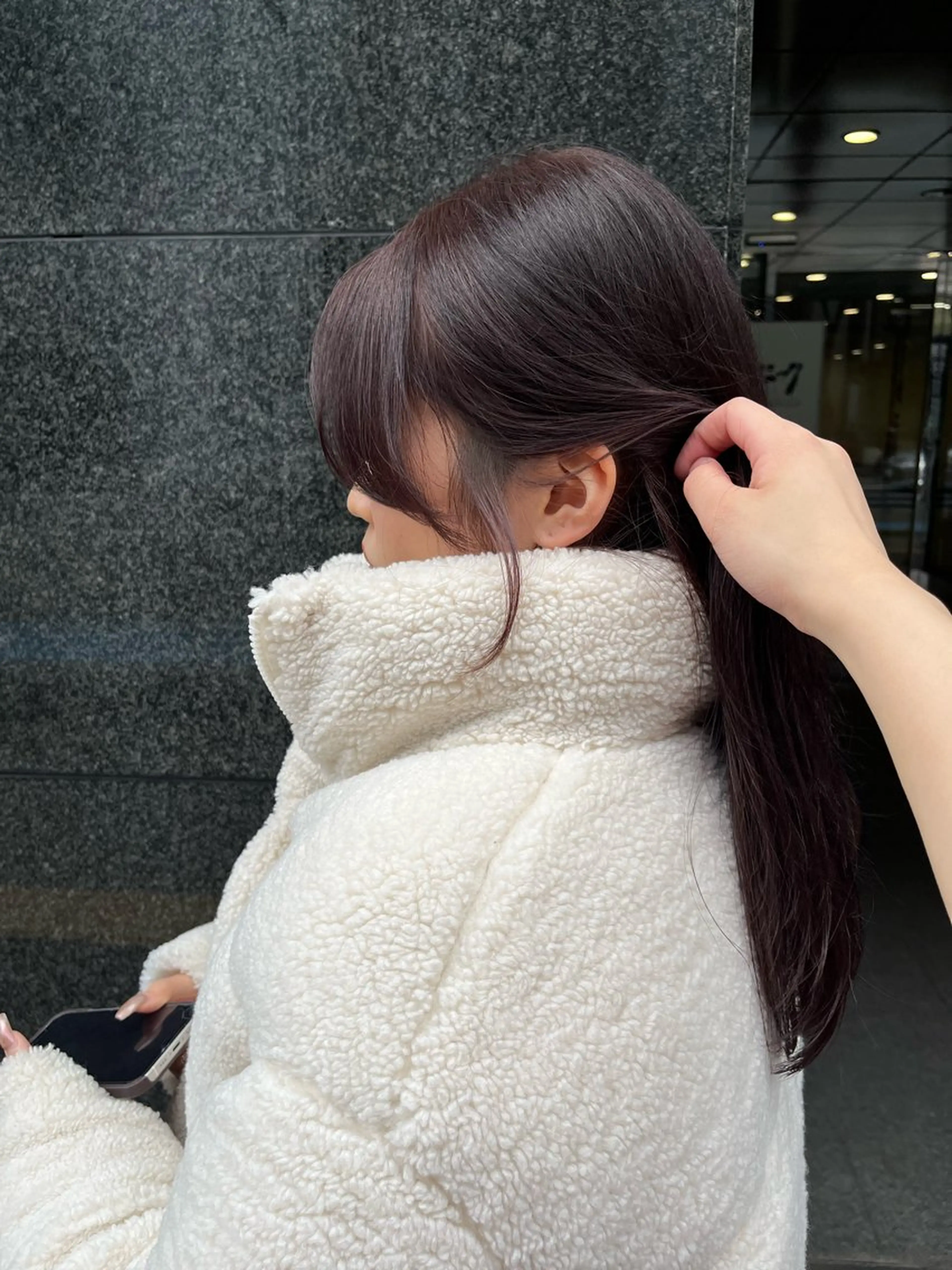 ロング カラー 顔周りカット 小顔カット はるか/ CosyVelvetのヘアスタイル