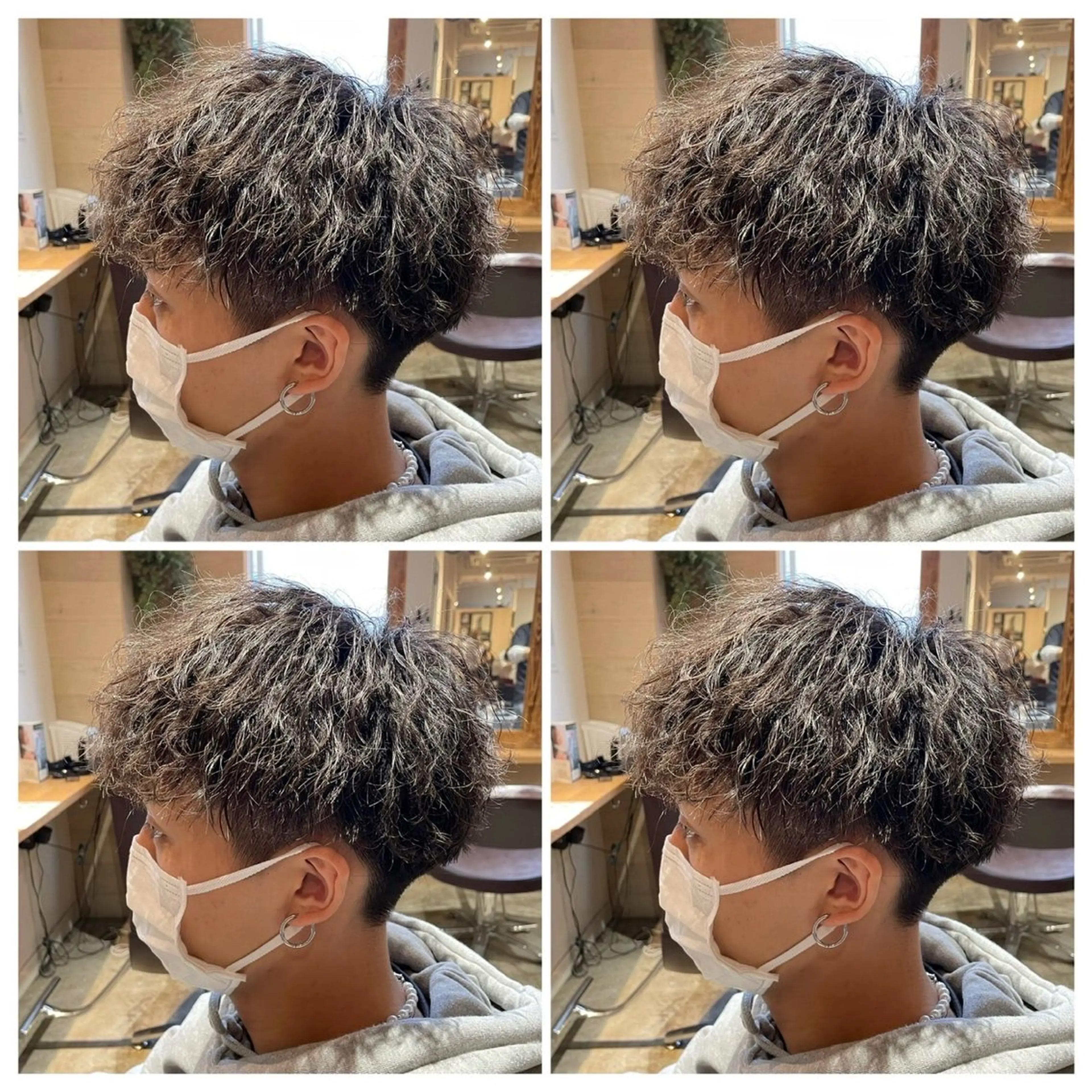 ミディアム パーマ メンズ カット パーマ トリートメント 🟣メンズパーマ 川端 永遠🟣のヘアスタイル