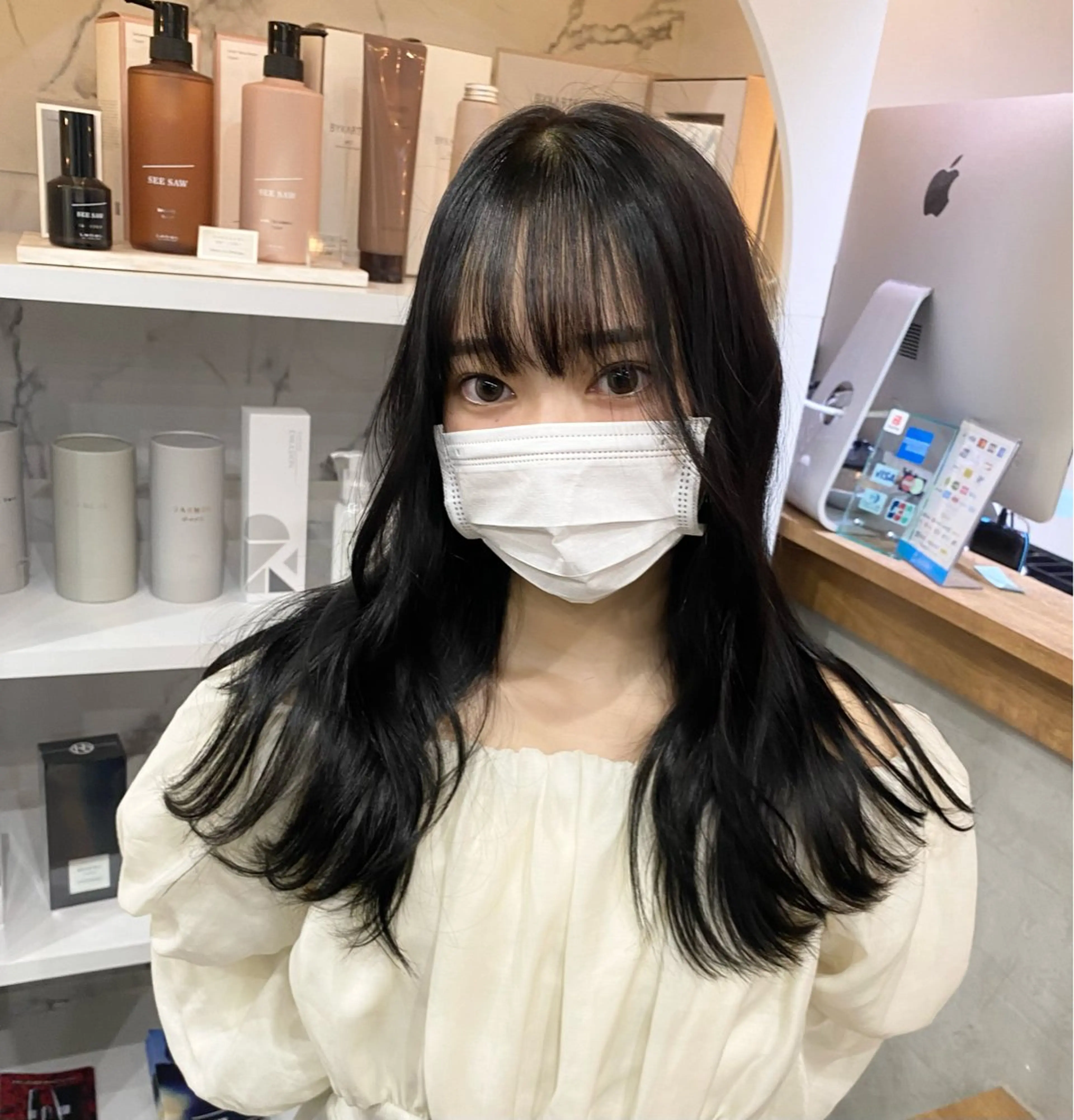 セミロング カラー ブリーチ୨୧大阪梅田 タカシマリナ♡のヘアスタイル