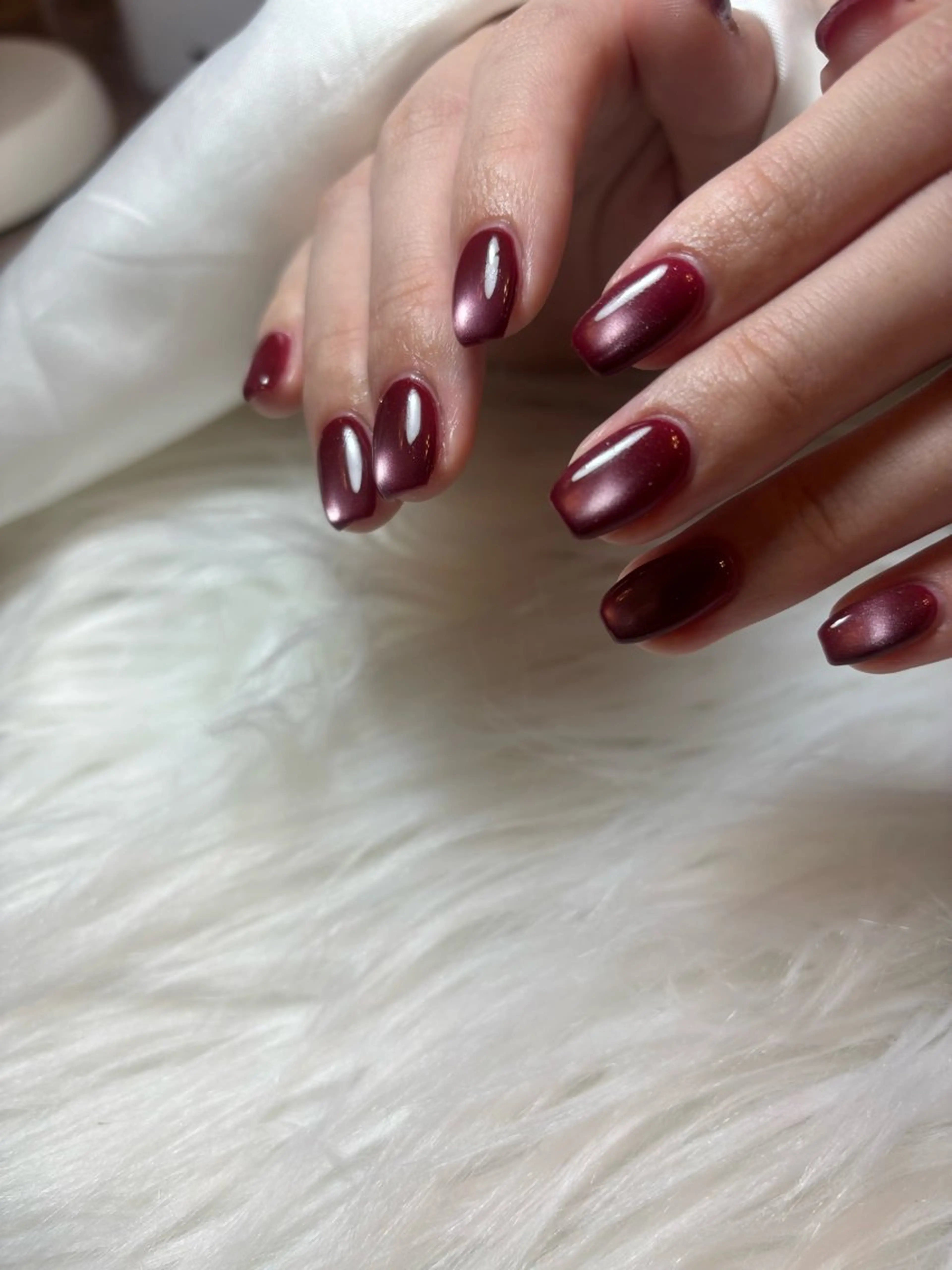 ネイル ブルー フレンチネイル キラキラネイル 韓国ネイル マグネットネイル ハンドネイル timtam --sakiのネイルデザイン