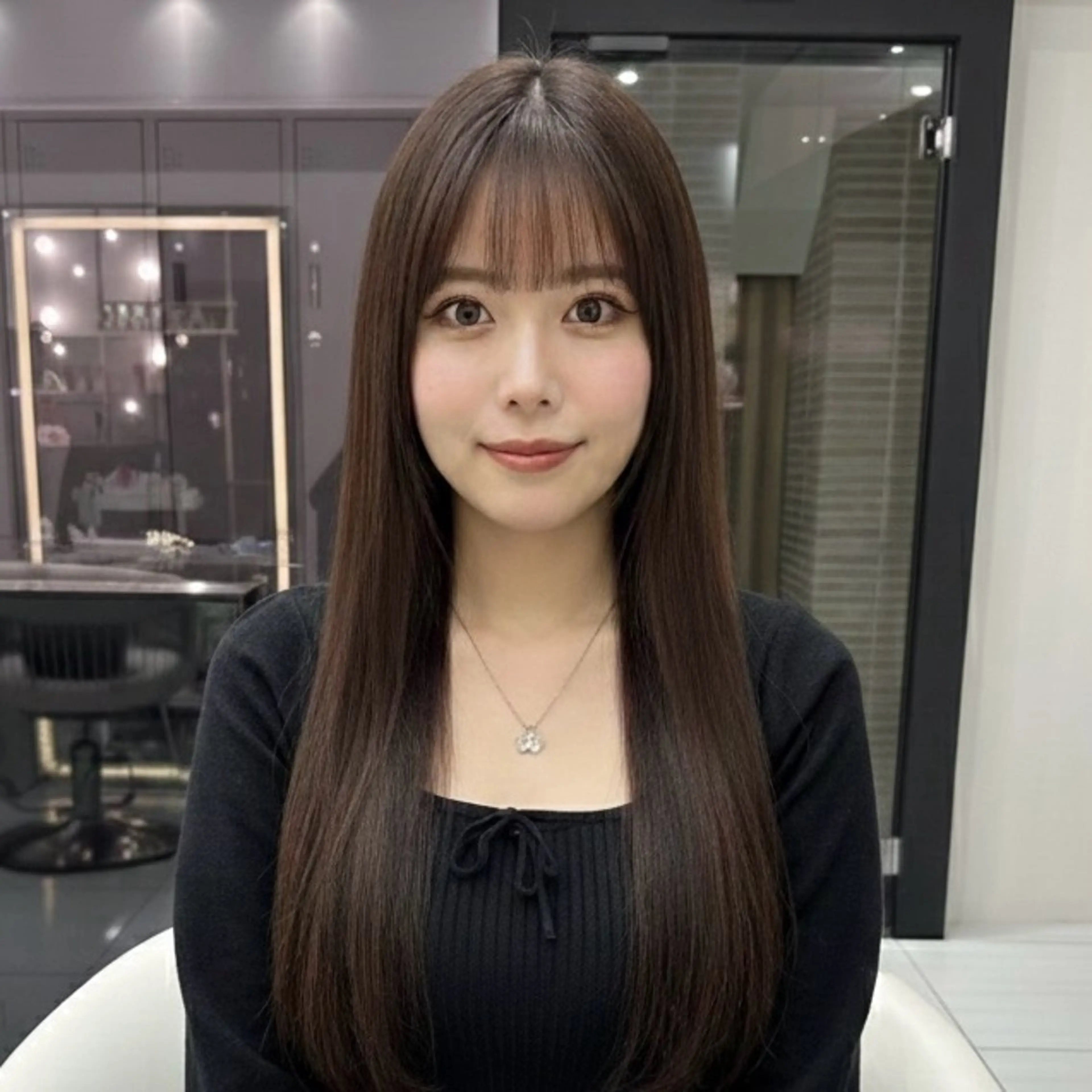 ロング カット ヘアカラー トリートメント 新宿/韓国レイヤー/ 髪質改善/佐藤航のヘアスタイル