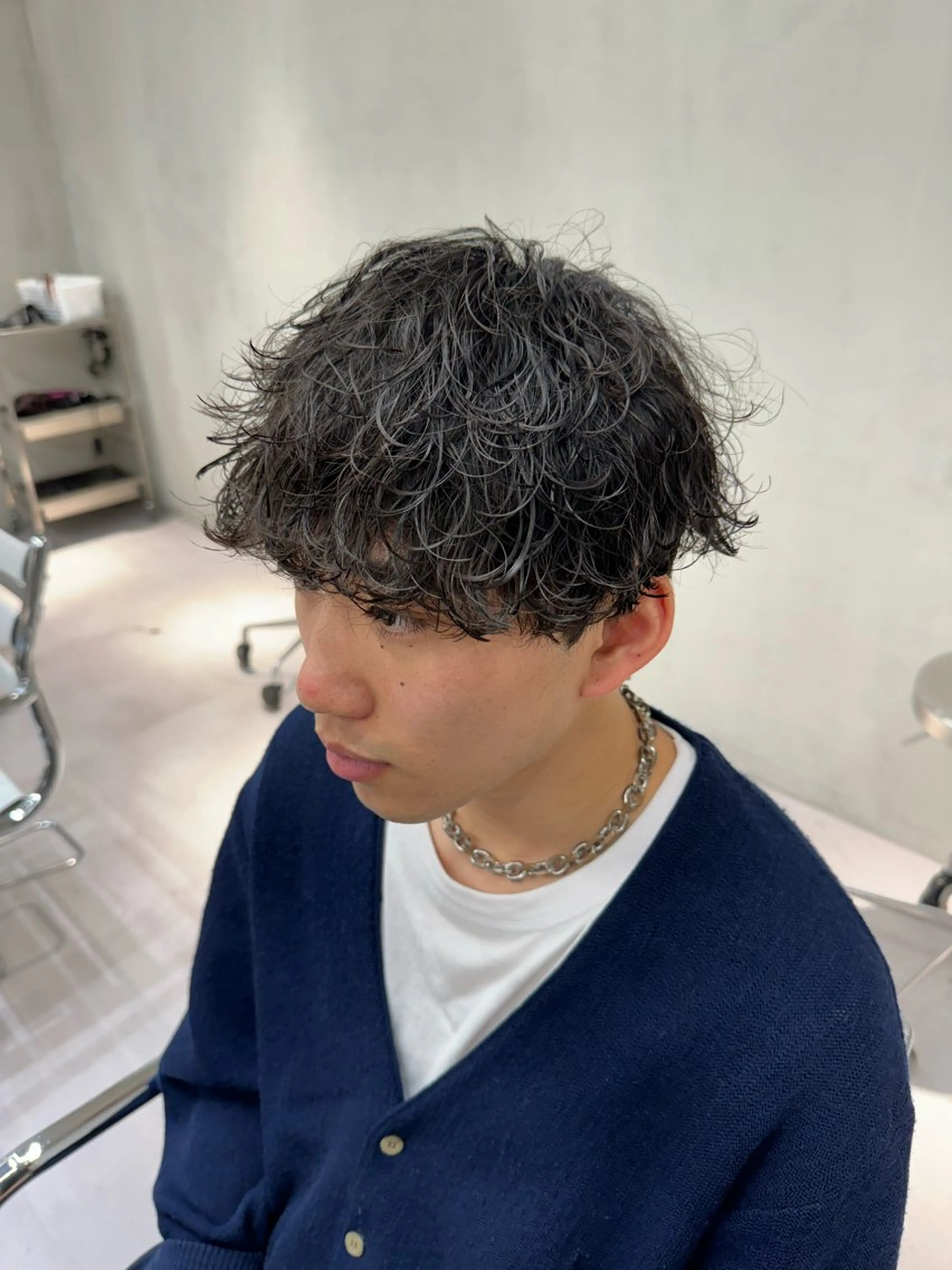 ショート パーマ メンズ 波巻きスパイラルパー マ/シャドウパーマ駿のヘアスタイル