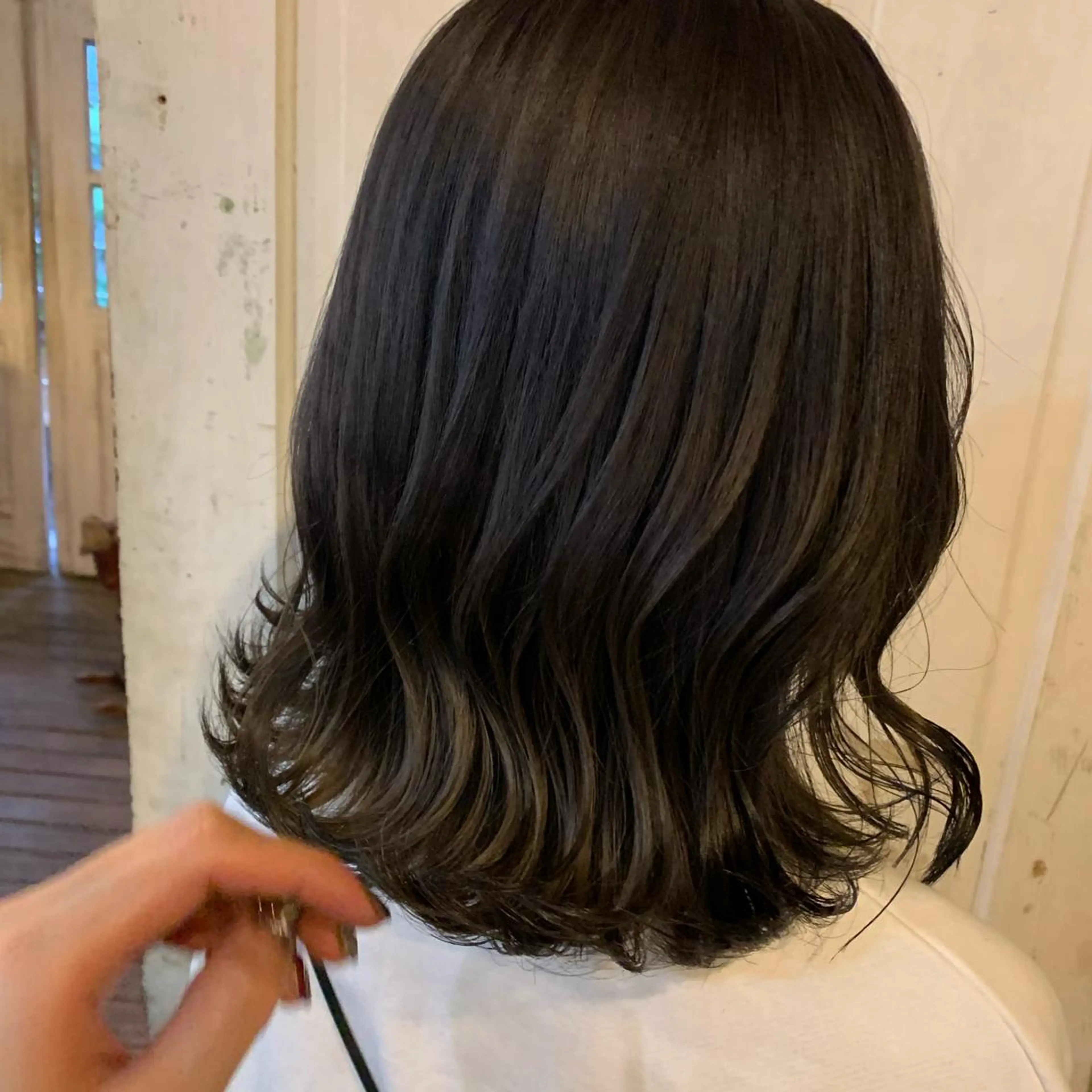 カラー ダークシルバー シルバー kimika🥑 メンズ/髪質改善のヘアスタイル