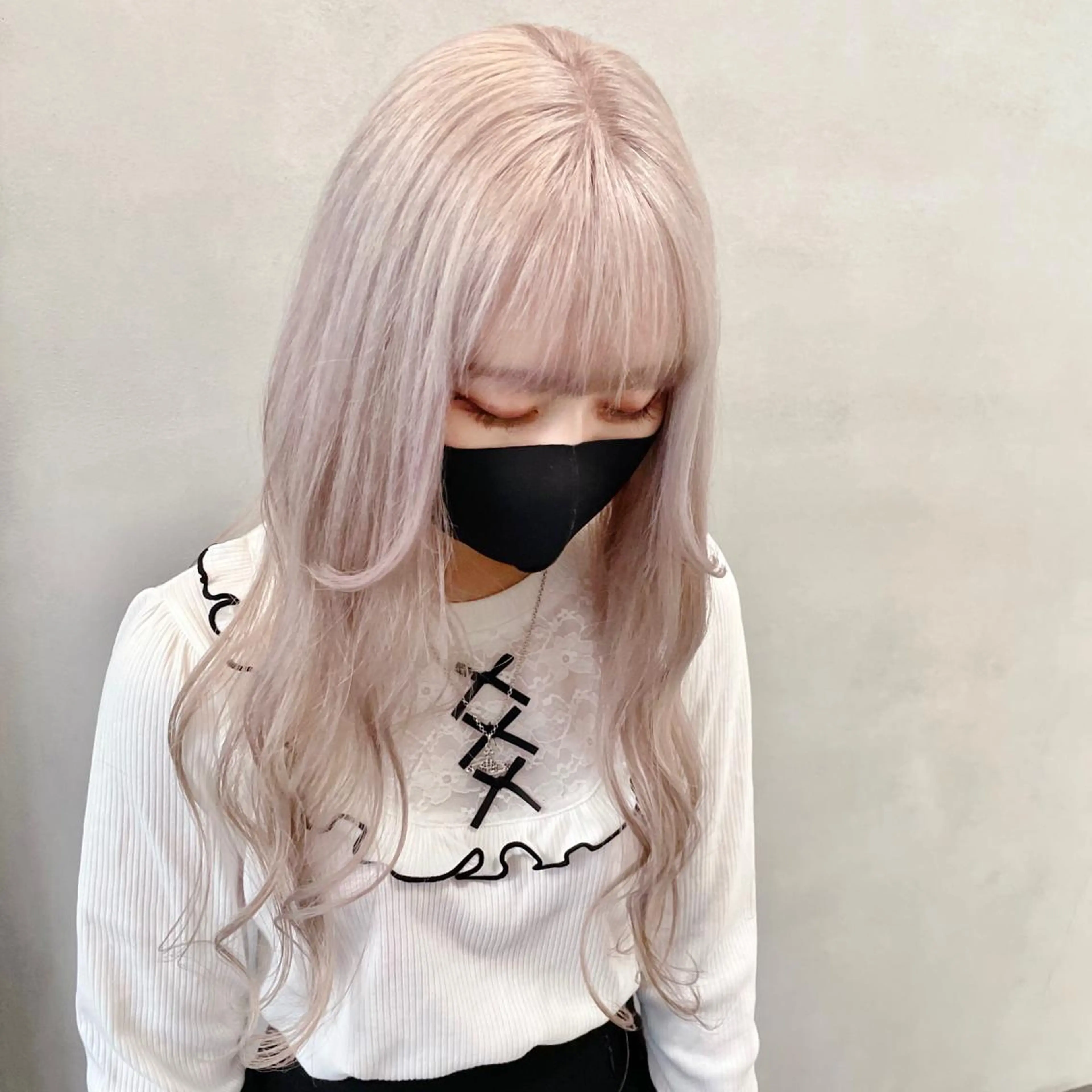 ロング カラー ベージュカラー ホワイトベージュ ヘアカラー トリートメント MiL所属・✨ハイトーン✨ 濱田知孝のヘアスタイル